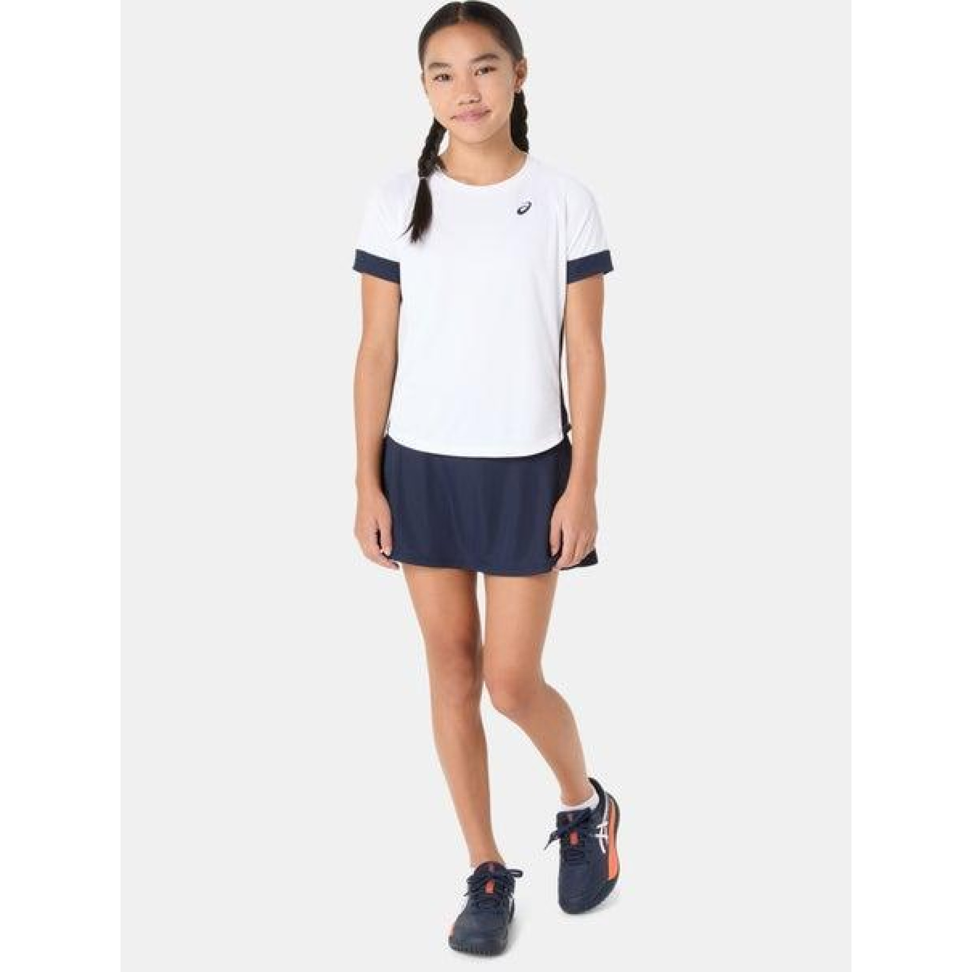 Дитяча Футболка Asics GIRLS TENNIS SS TOP Білий Темно-синій 128-137 (2044A045-101 128-137) - 2 - Robinzon.ua