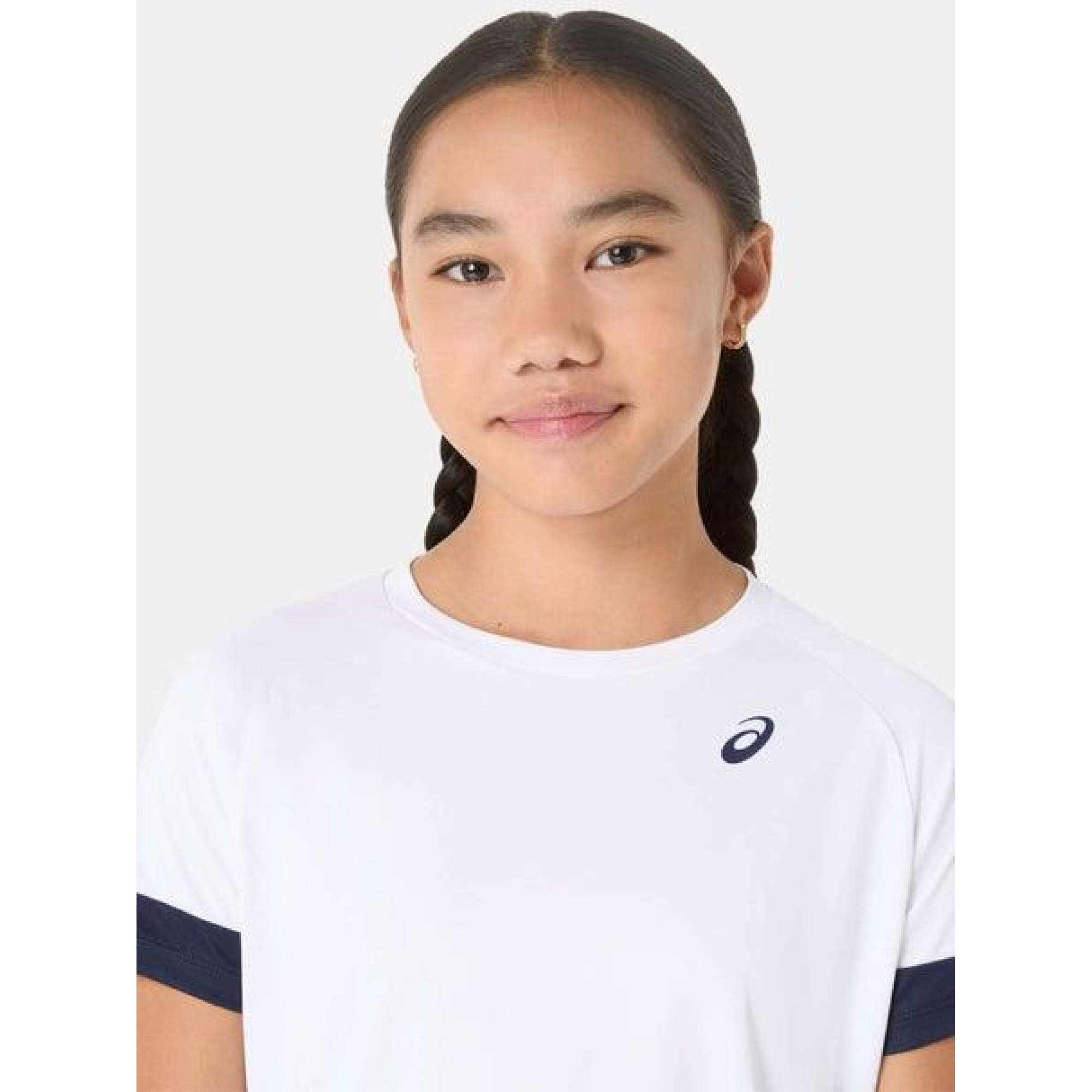 Дитяча Футболка Asics GIRLS TENNIS SS TOP Білий Темно-синій 128-137 (2044A045-101 128-137) - 3 - Robinzon.ua