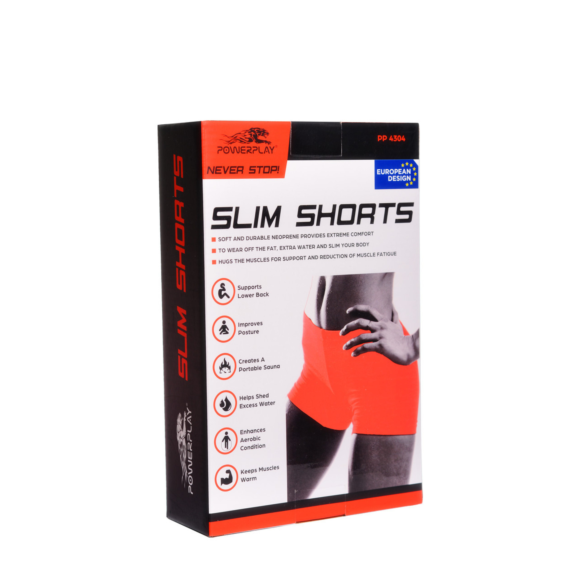 Шорты для похудения PowerPlay 4304 Красно-Черные S/M - 3 - Robinzon.ua