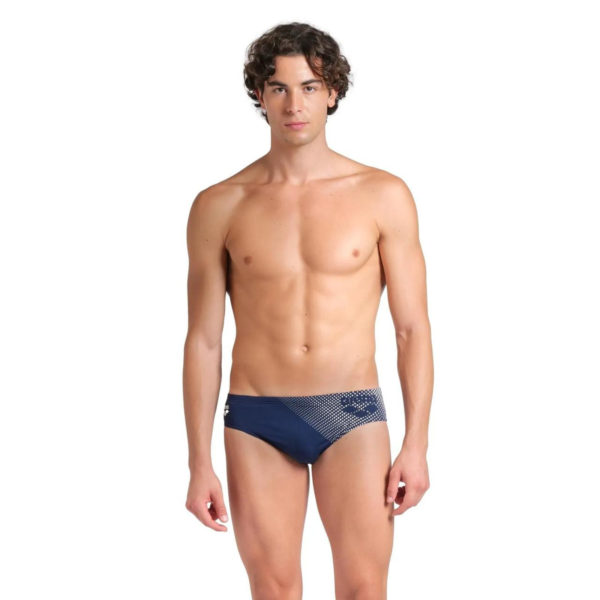 Плавки-слипи для мужчин Arena FOGGY DOTS SWIM BRIEFS темно-синий, белый Муж 85 008482-701 85 - 1 - Robinzon.ua