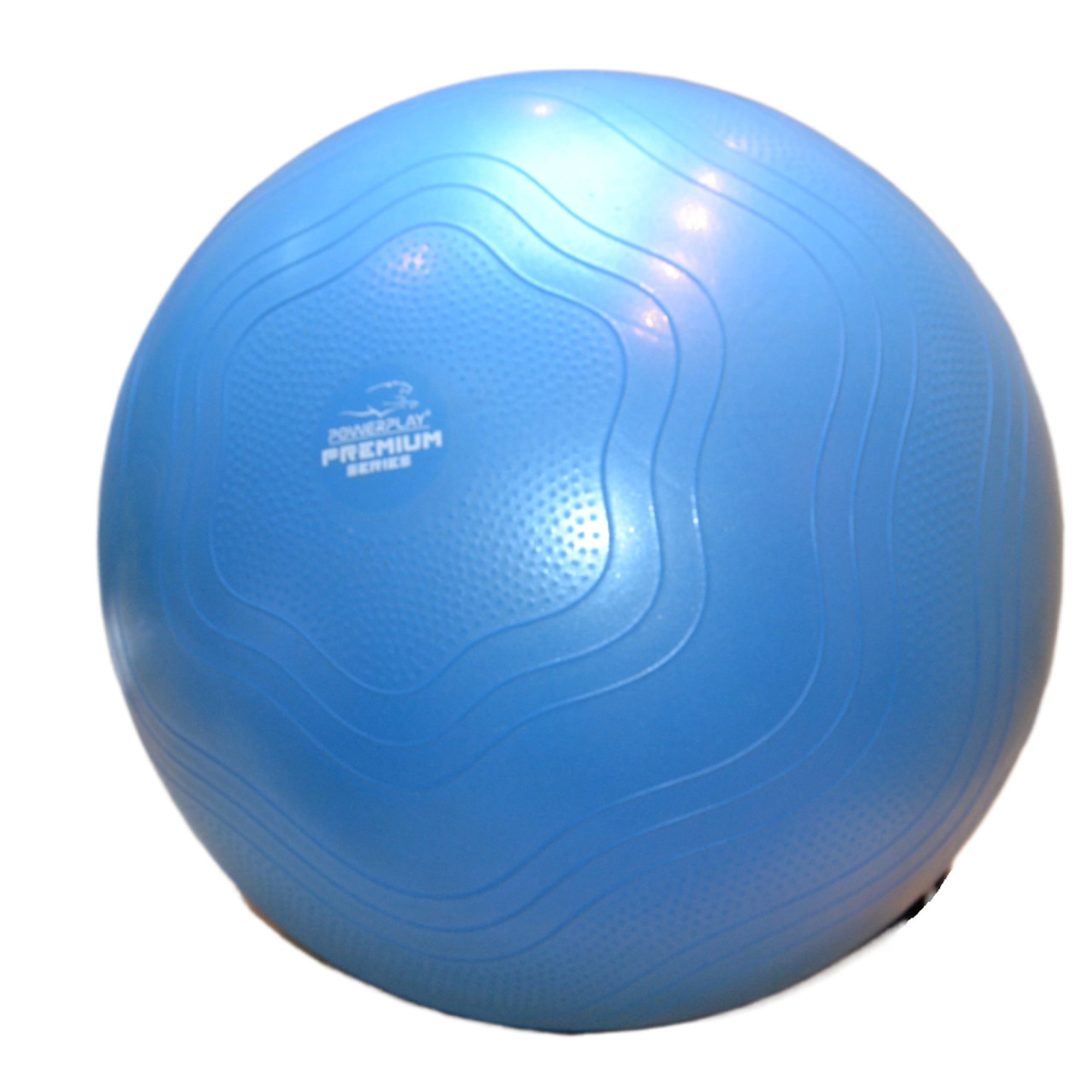 М'яч для фітнесу (фітбол) укріплений PowerPlay 4000 &Oslash;65 cm Premium Gymball Anti-Burst Синій + насос - 2 - Robinzon.ua