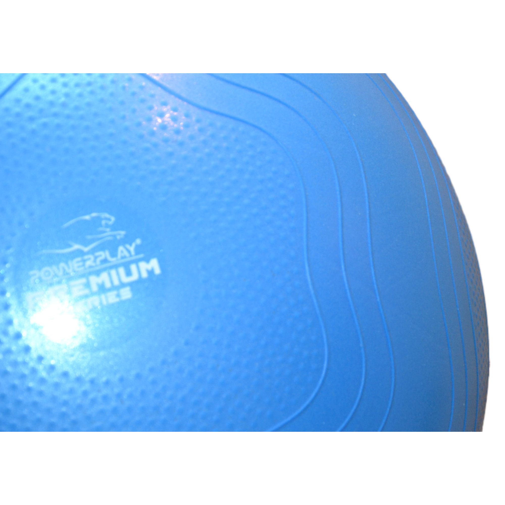 М'яч для фітнесу (фітбол) укріплений PowerPlay 4000 &Oslash;65 cm Premium Gymball Anti-Burst Синій + насос - 5 - Robinzon.ua