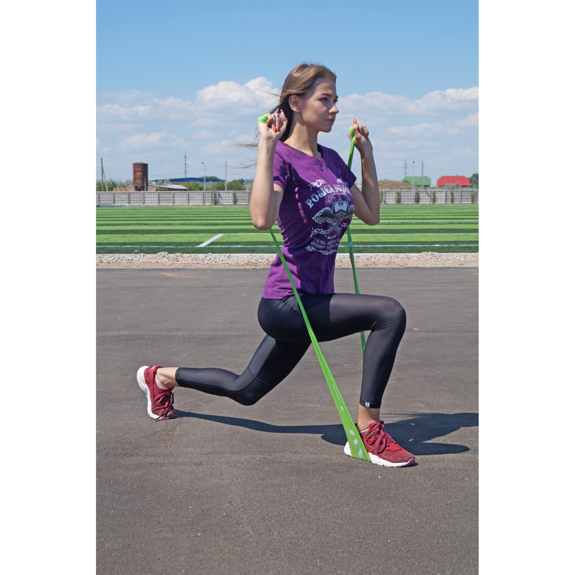 Лента эспандер PowerPlay 4112 Medium Зеленая (200*15*0.5мм, 9кг) - 3 - Robinzon.ua