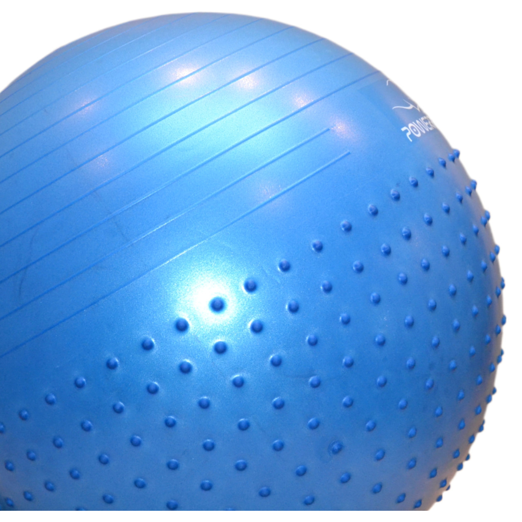 М'яч для фітнесу (фітбол) напівмасажний PowerPlay 4003 &Oslash;65 cm Gymball Синій + помпа - 6 - Robinzon.ua