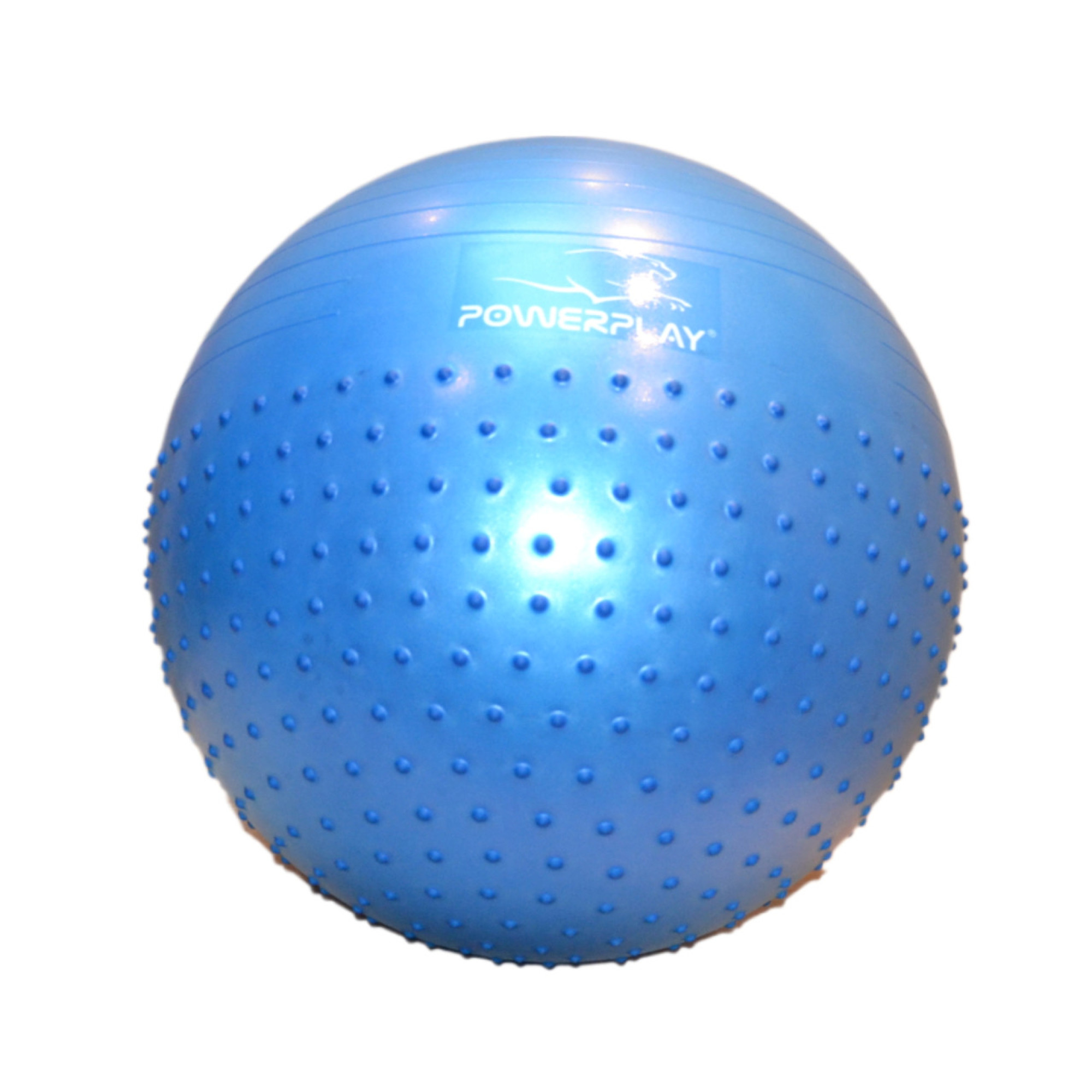 М'яч для фітнесу (фітбол) напівмасажний PowerPlay 4003 &Oslash;65 cm Gymball Синій + помпа - 3 - Robinzon.ua