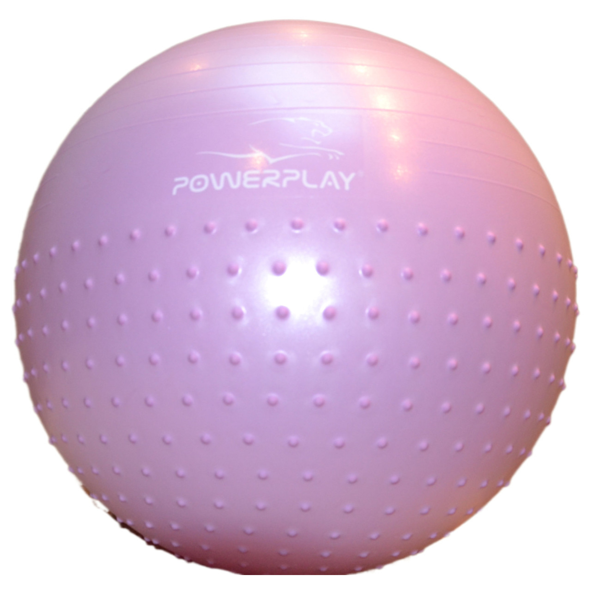 М'яч для фітнесу (фітбол) напівмасажний PowerPlay 4003 &Oslash;75 cm Gymball Бузковий + насос - 3 - Robinzon.ua