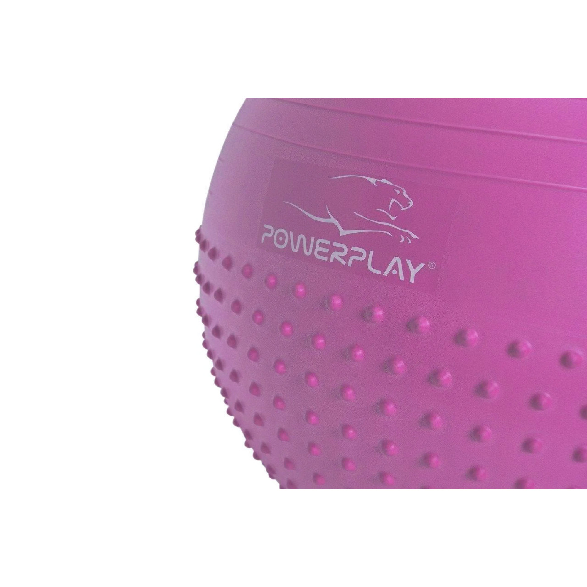 М'яч для фітнесу (фітбол) напівмасажний PowerPlay 4003 &Oslash;75 cm Gymball Бузковий + насос - 1 - Robinzon.ua