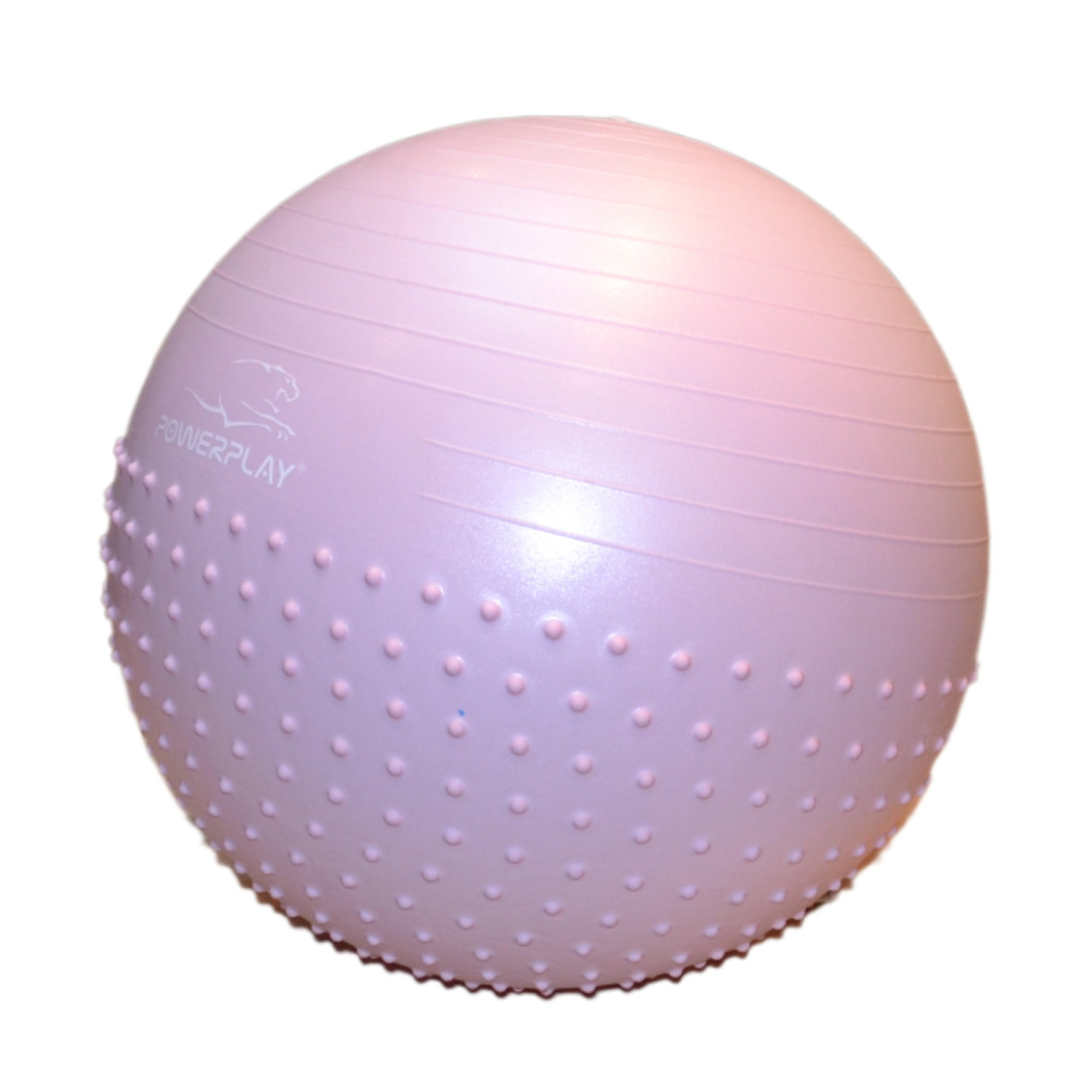 М'яч для фітнесу (фітбол) напівмасажний PowerPlay 4003 &Oslash;65 cm Gymball Ліловий + насос - 4 - Robinzon.ua