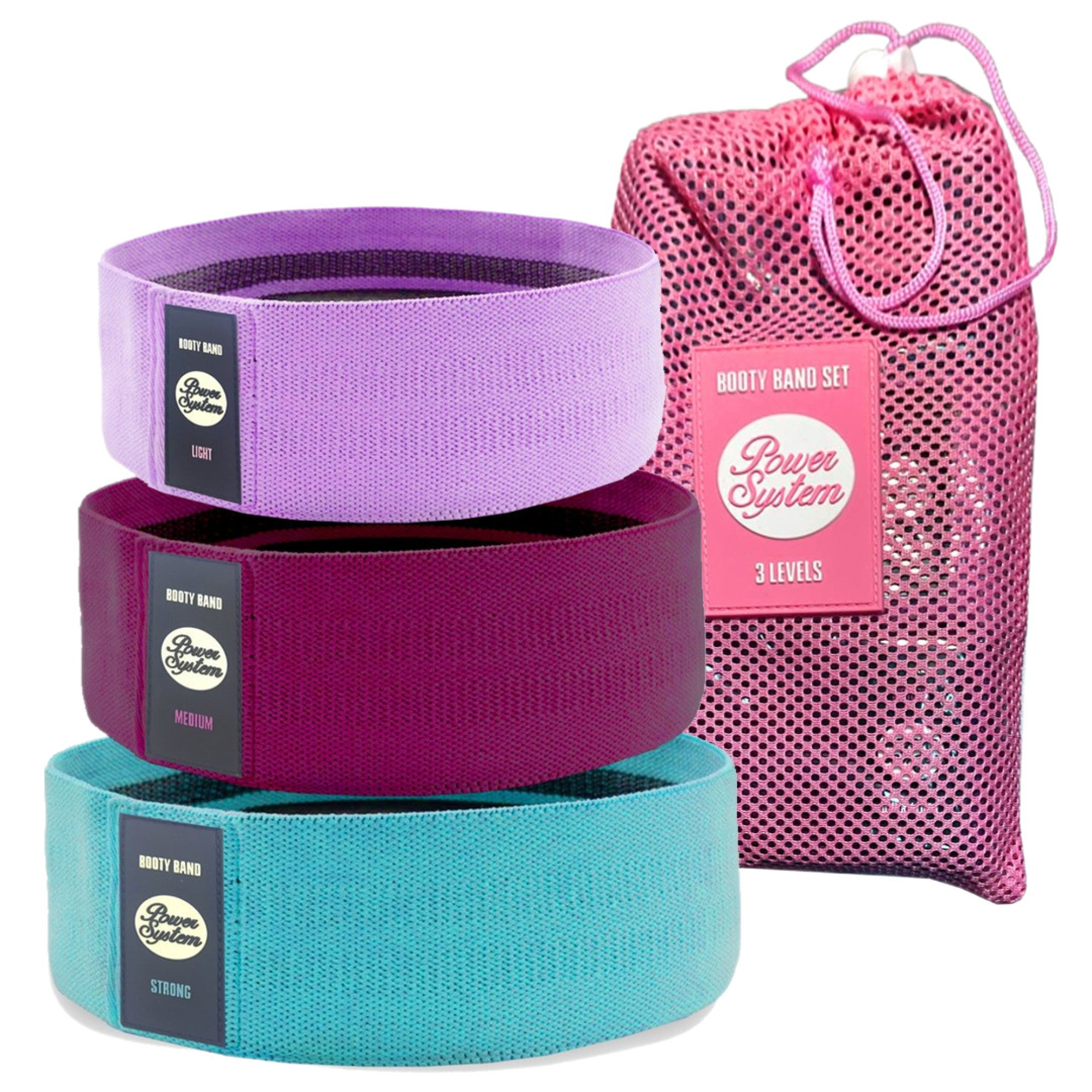 Набір тканевих гумок для пілатесу Power System PS-4097 Booty Band Set - Robinzon.ua