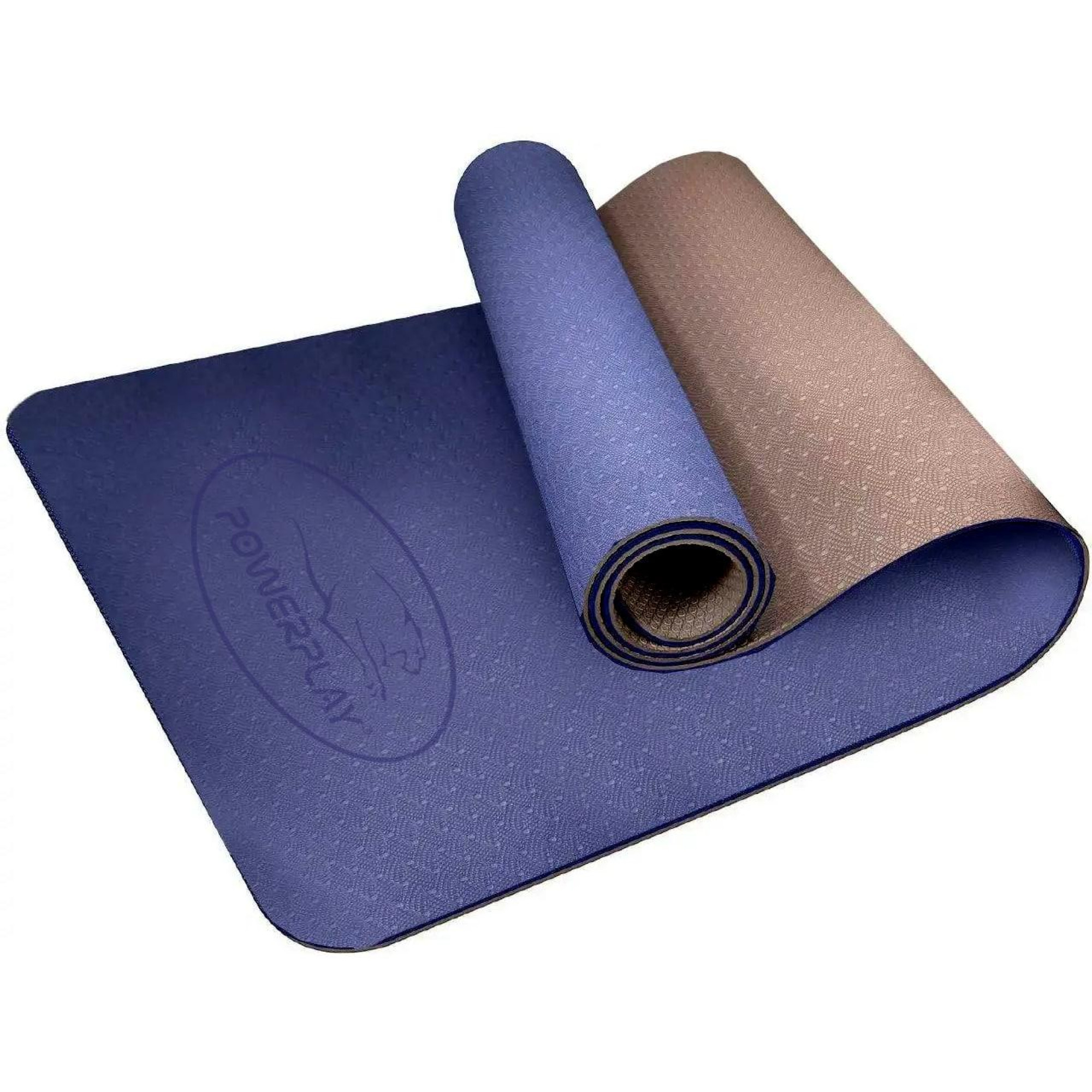 Килимок для йоги і фітнесу PowerPlay 4150 Premium TPE 183*61*0.6 см Синій - 1 - Robinzon.ua