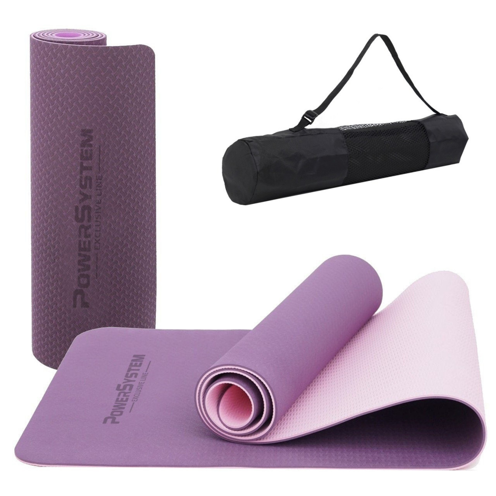 Килимок для йоги та фітнесу Power System PS-4060 TPE Yoga Mat Premium Purple (183х61х0.6) - Robinzon.ua