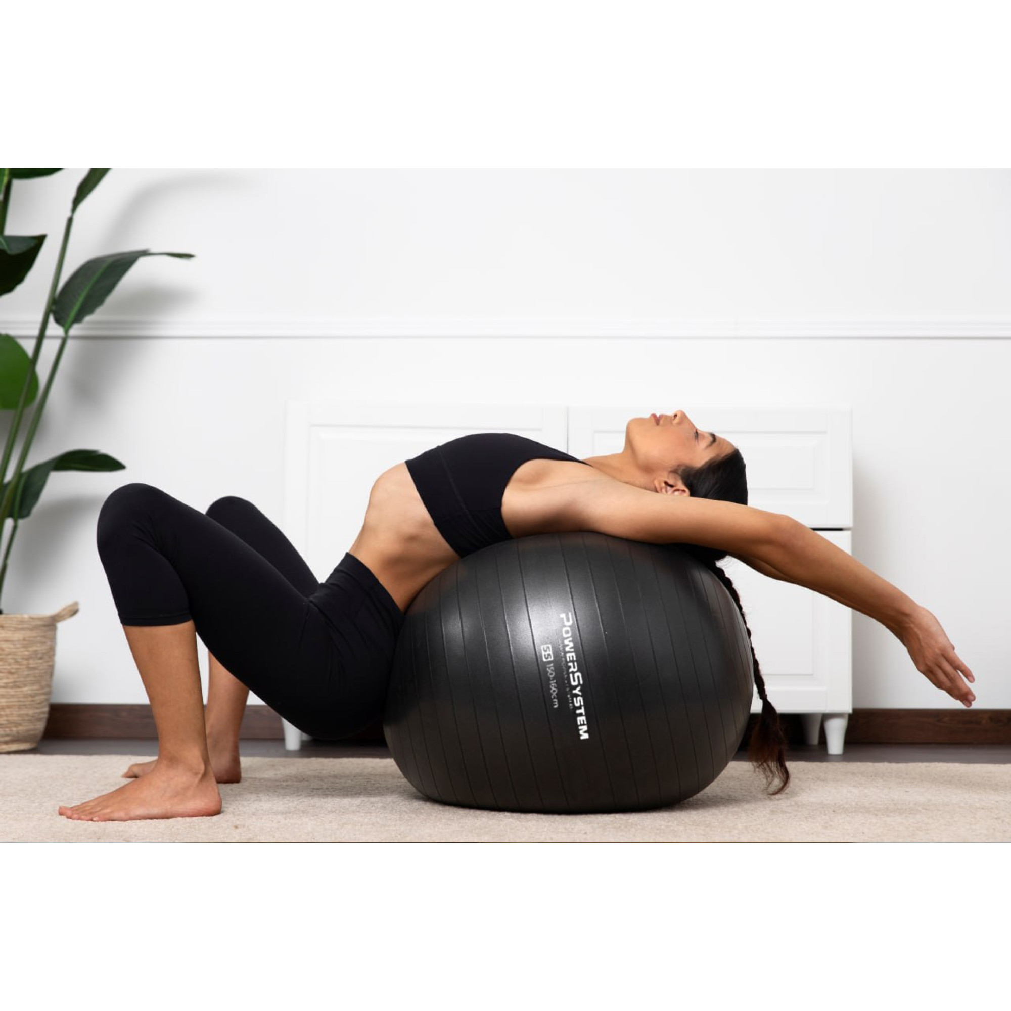 Мяч для фитнеса (фитбол) Power System PS-4012 &Oslash;65 cm PRO Gymball Black - 6 - Robinzon.ua