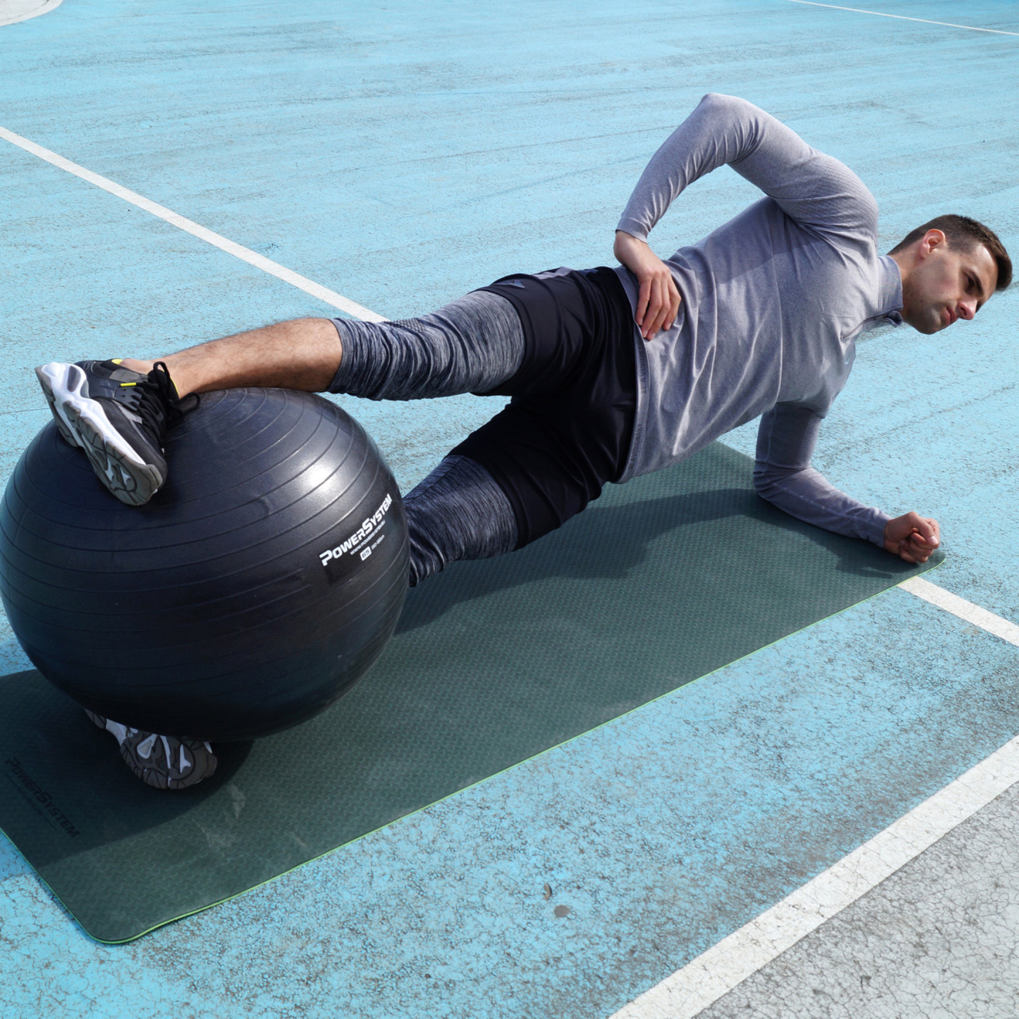 М'яч для фітнесу (фітбол) Power System PS-4013 &Oslash;75 cm PRO Gymball Black - 3 - Robinzon.ua