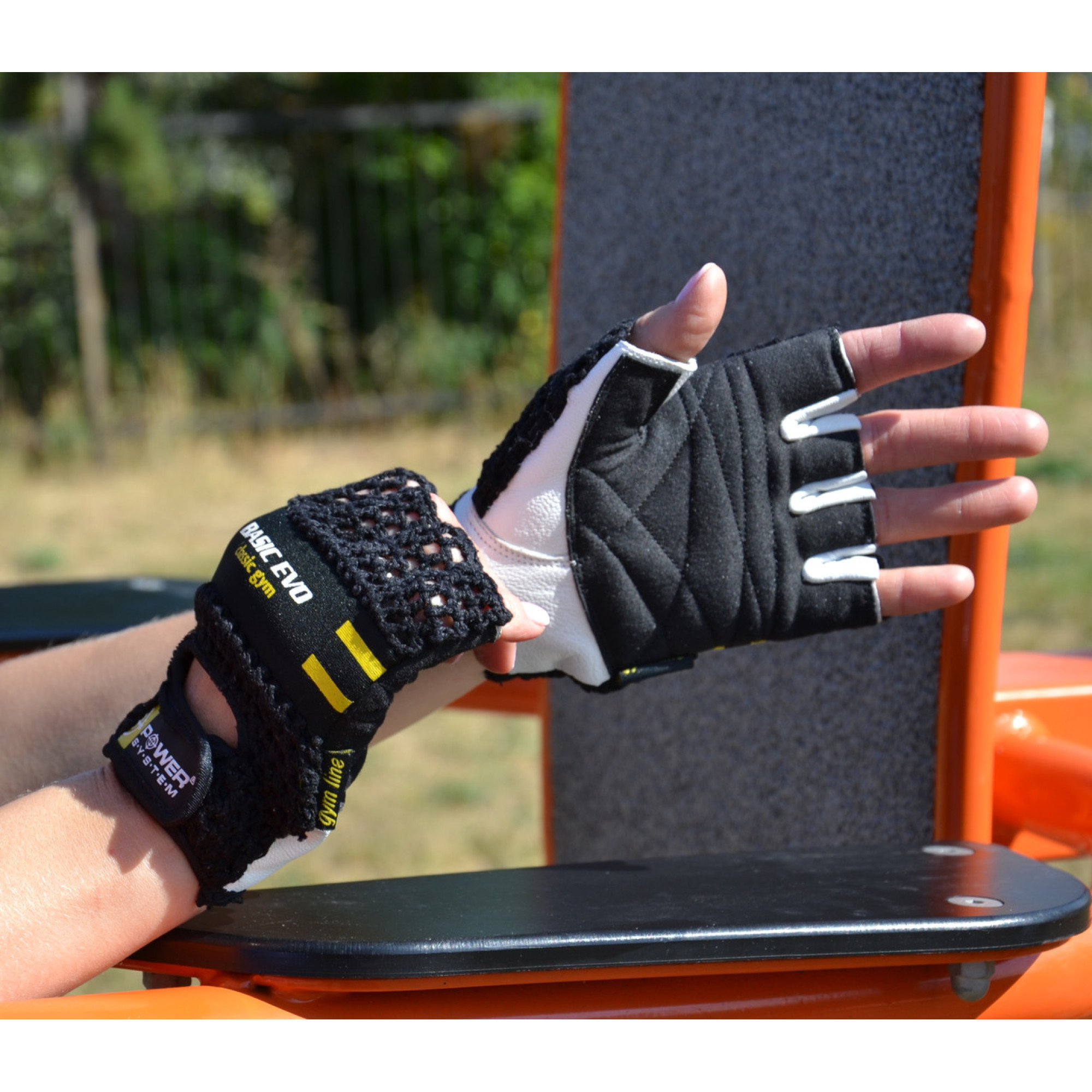 Рукавички для фітнесу і важкої атлетики Power System PS-2100 Basic EVO Black/Yellow Line XXL - 5 - Robinzon.ua