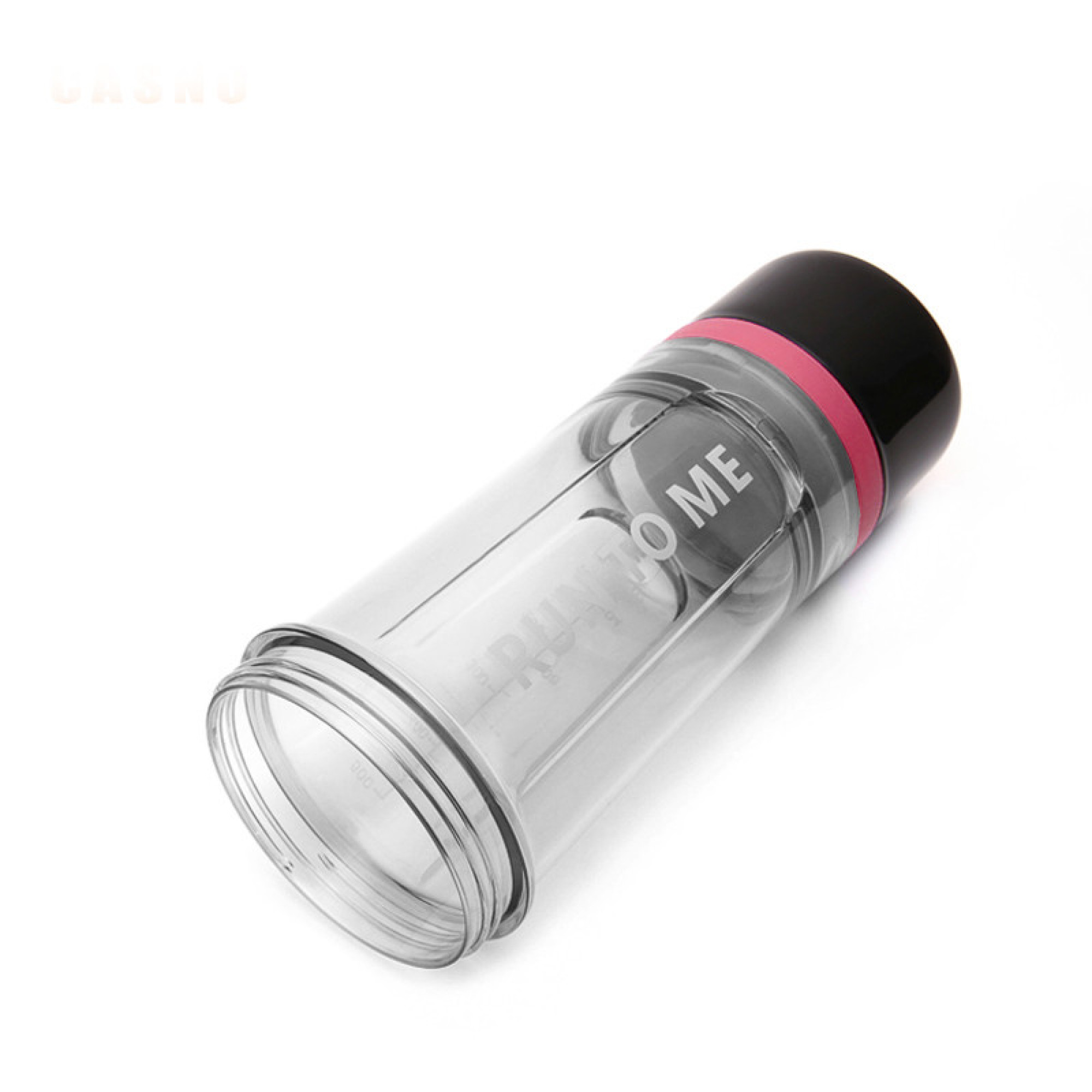 Шейкер спортивний з контейнером Casno 600 мл KXN-1199 з вінчиком Сірий/Червоний - 5 - Robinzon.ua