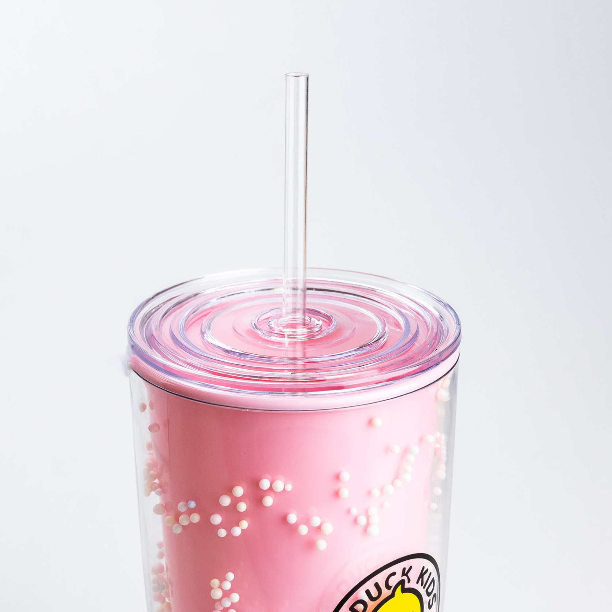 Многоразовый стакан с трубочкой и крышкой 750 мл пластиковый Розовый - 2 - Robinzon.ua