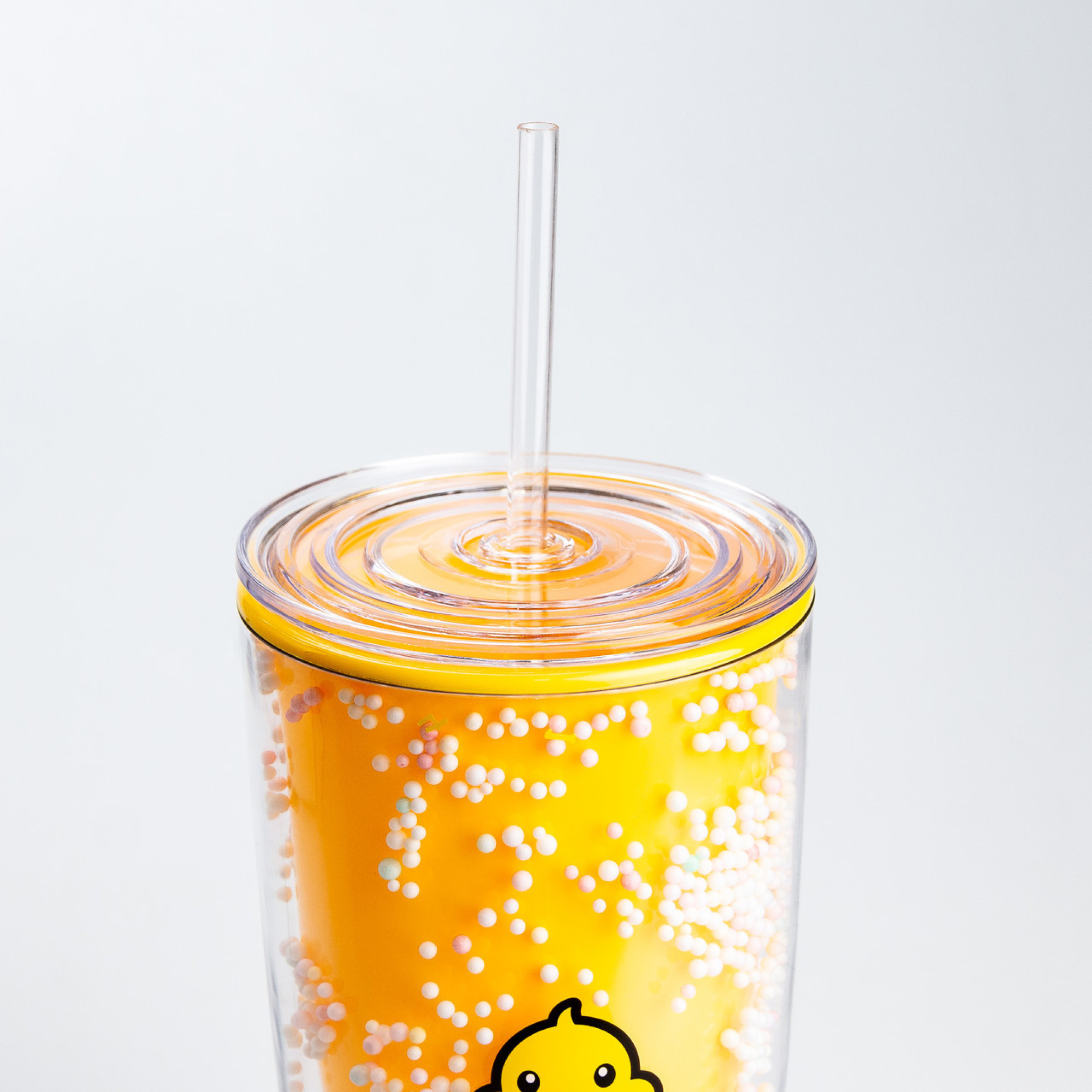 Багаторазовий стакан з трубочкою та кришкою 750 мл пластиковий Жовтий - 1 - Robinzon.ua