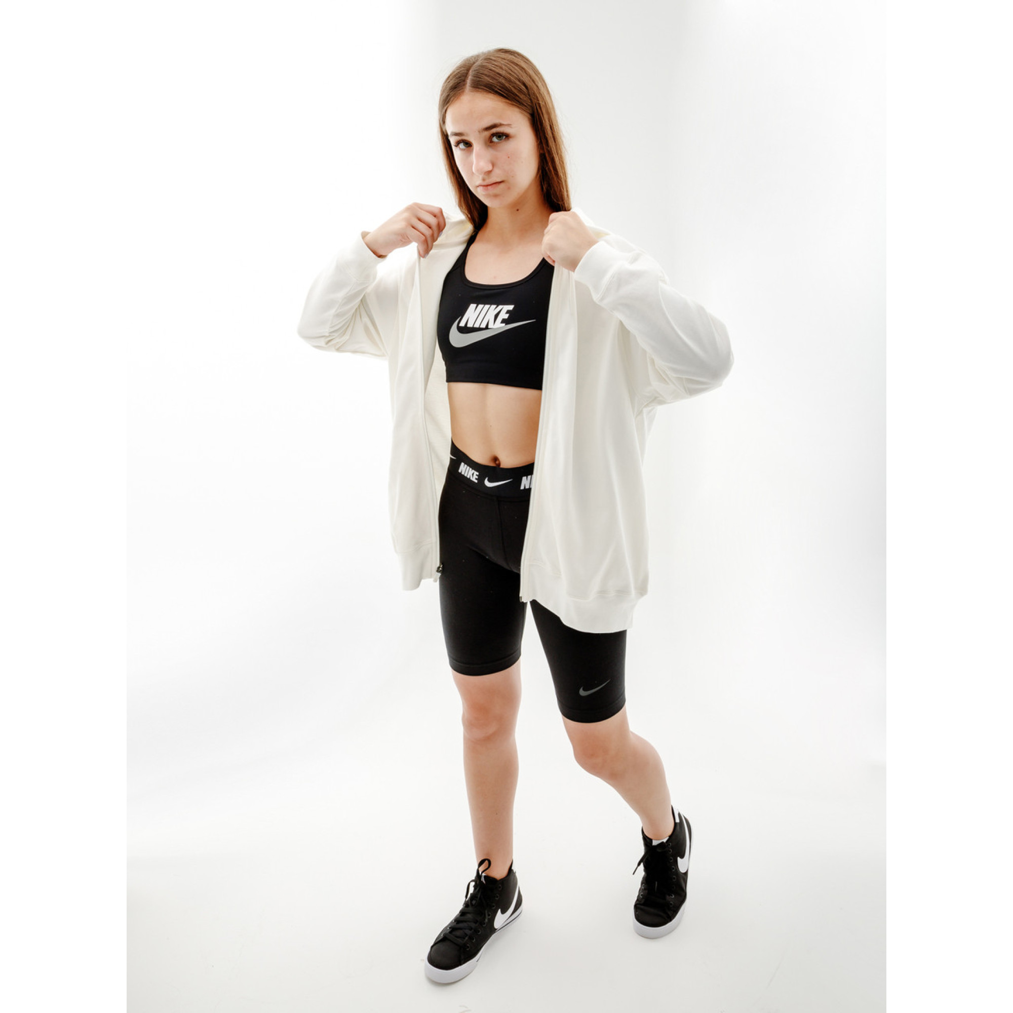 Жіноча Толстовка Nike W NSW JRSY OS FZ HOODIE Бежевий  L (7dDM6415-133 L) - 4 - Robinzon.ua