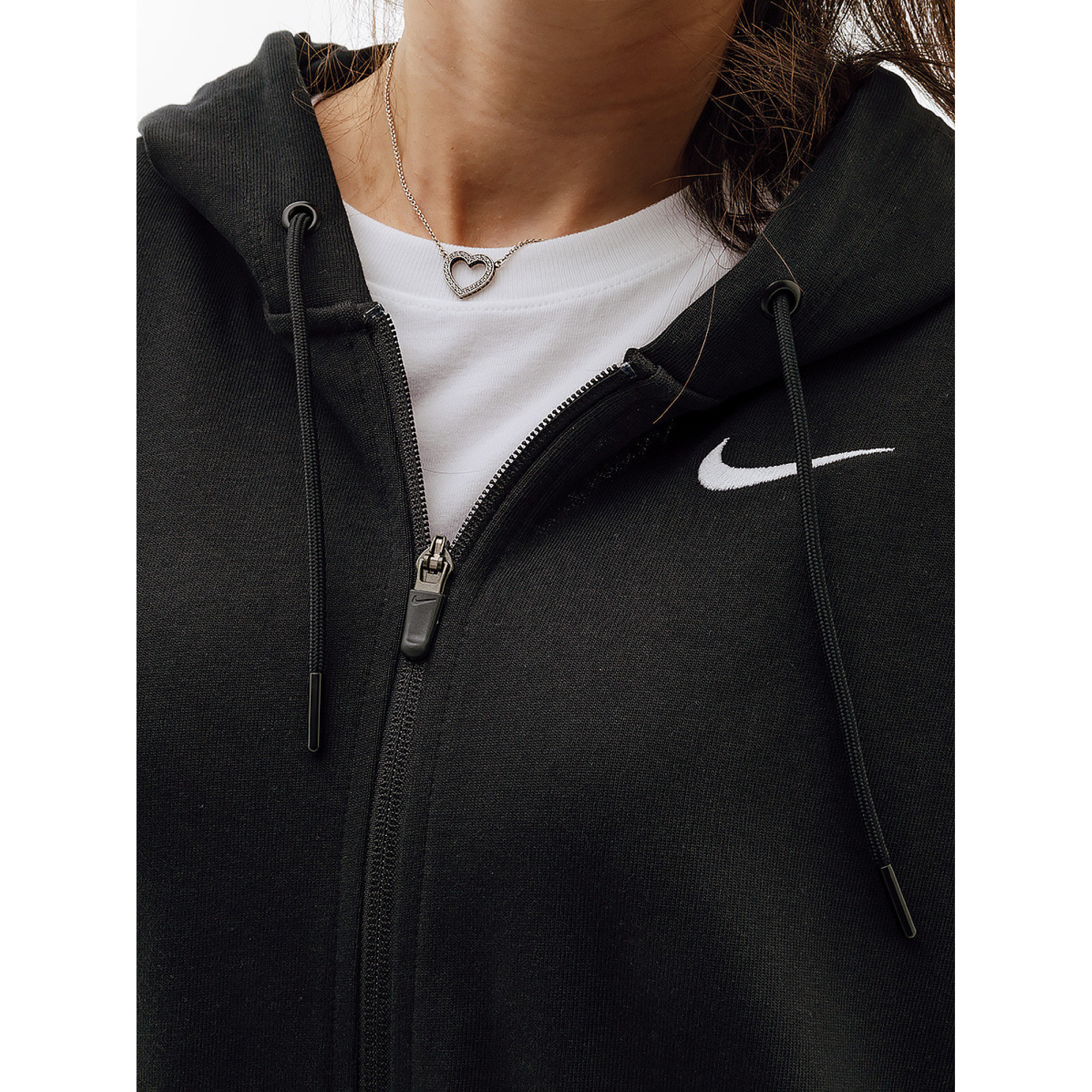Жіноча Толстовка Nike W NSW JRSY OS FZ HOODIE Чорний L (7dDM6415-010 L) - 4 - Robinzon.ua