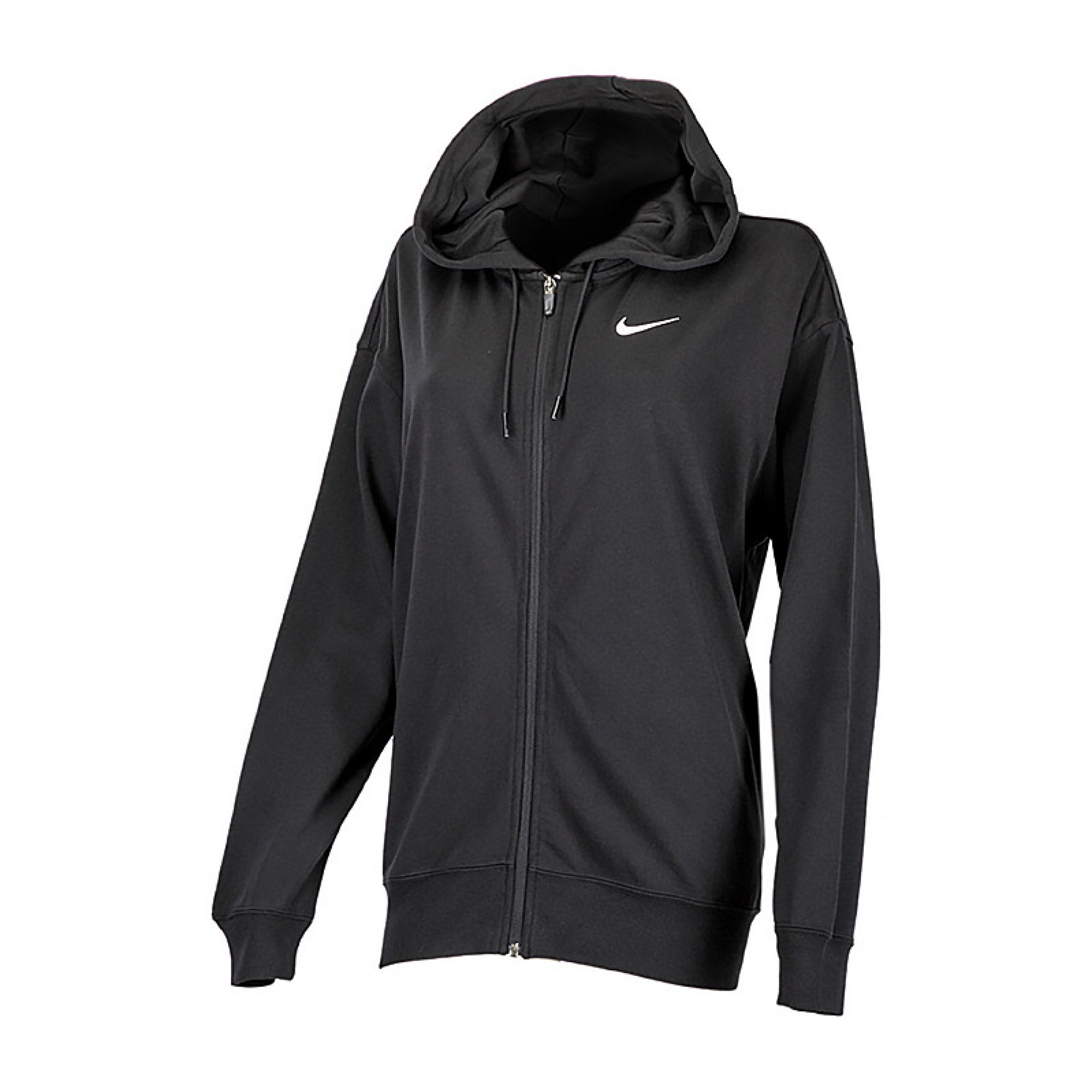 Жіноча Толстовка Nike W NSW JRSY OS FZ HOODIE Чорний L (7dDM6415-010 L) - Robinzon.ua
