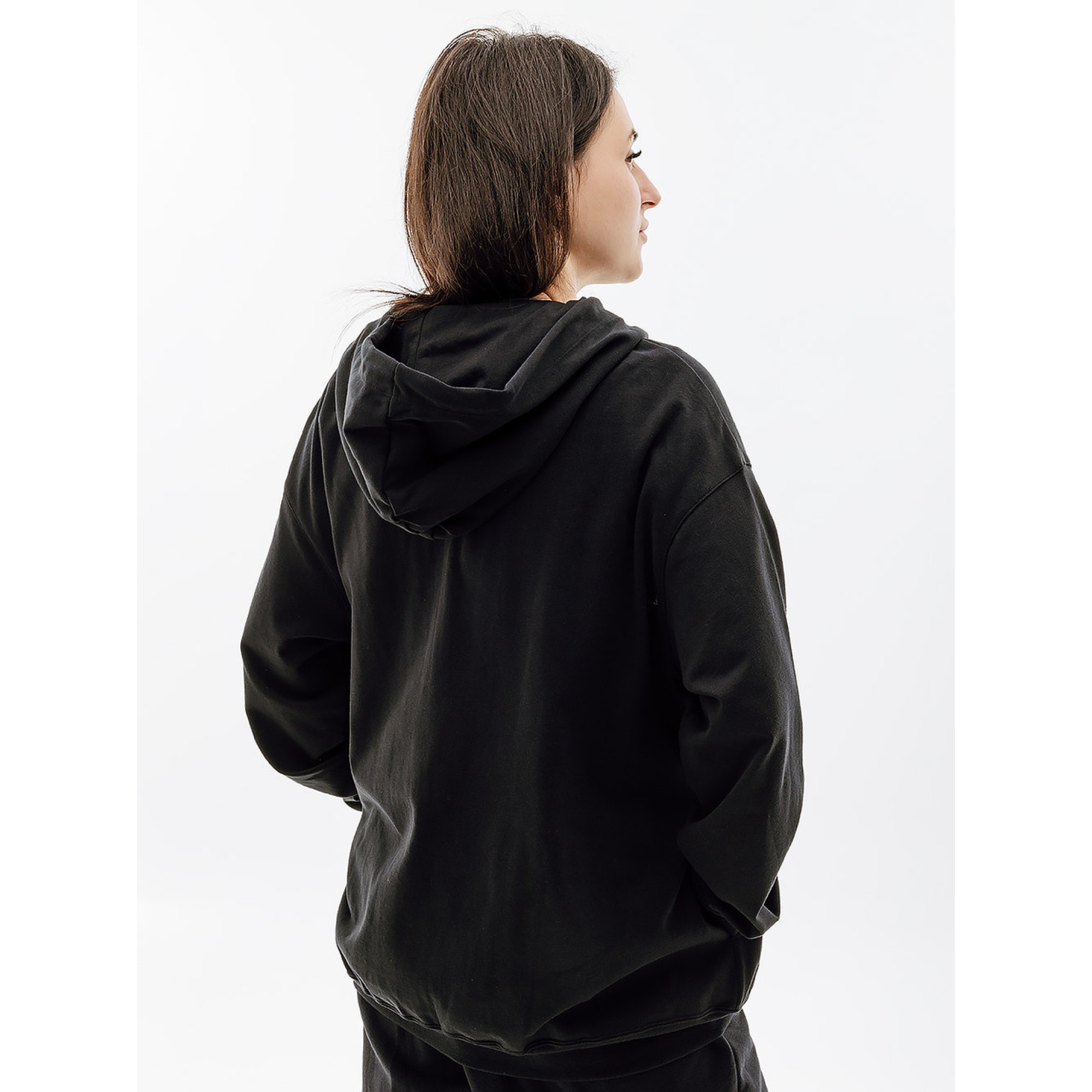 Жіноча Толстовка Nike W NSW JRSY OS FZ HOODIE Чорний L (7dDM6415-010 L) - 6 - Robinzon.ua