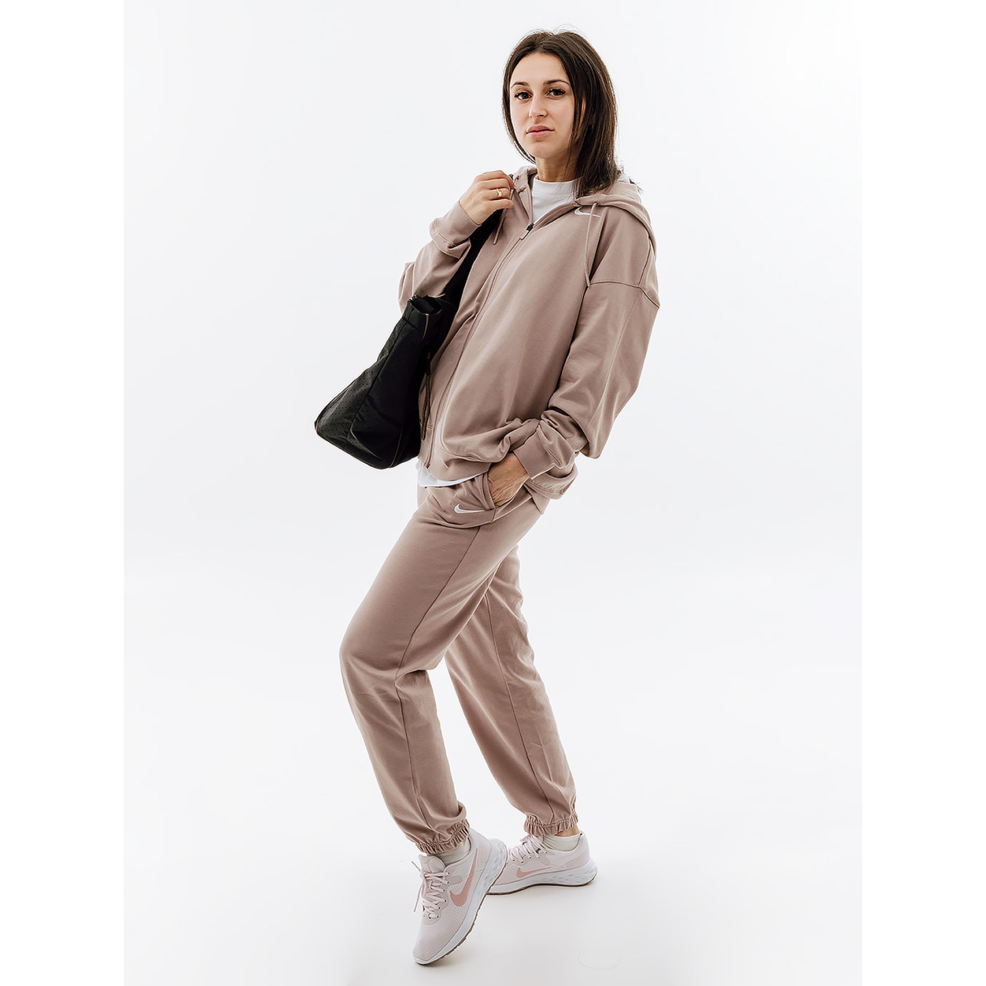 Жіноча Толстовка Nike W NSW JRSY OS FZ HOODIE Бежевий  S (7dDM6415-272 S) - 2 - Robinzon.ua