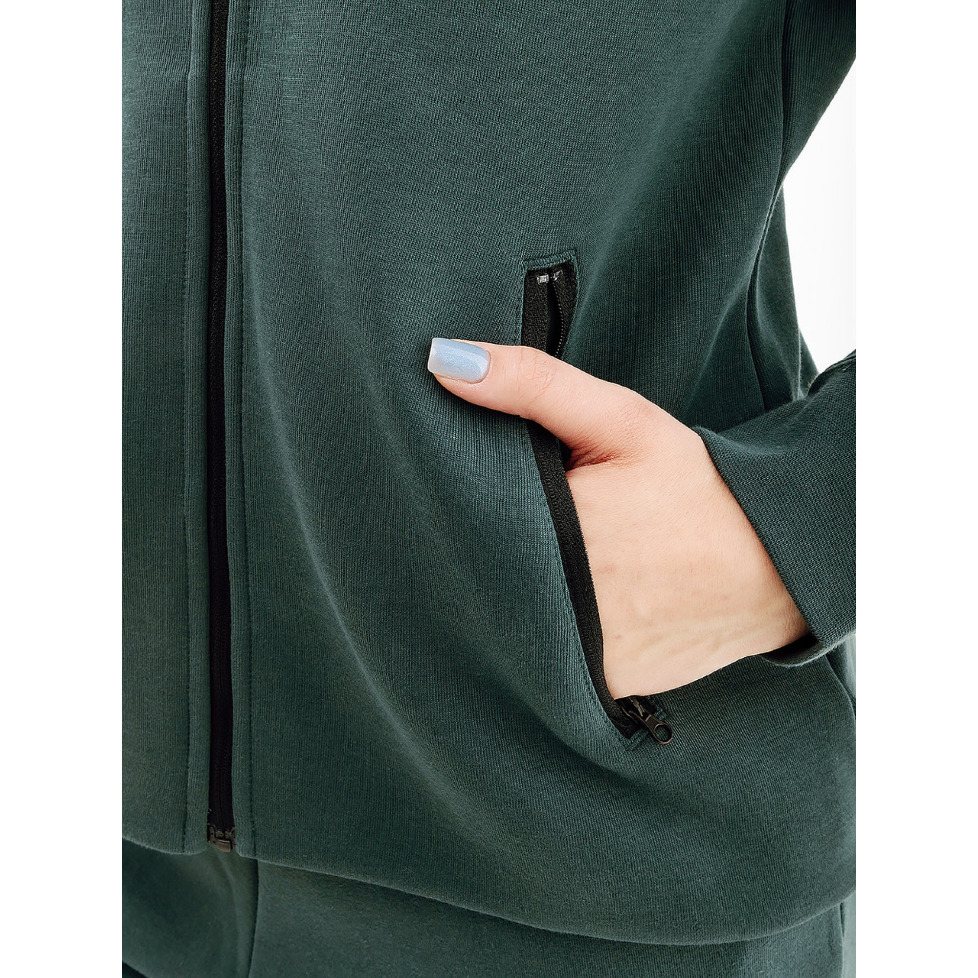 Женская Толстовка Nike NS TCH FLC WR FZ HD Зеленый XS (7dFB8338-328 XS) - 2 - Robinzon.ua