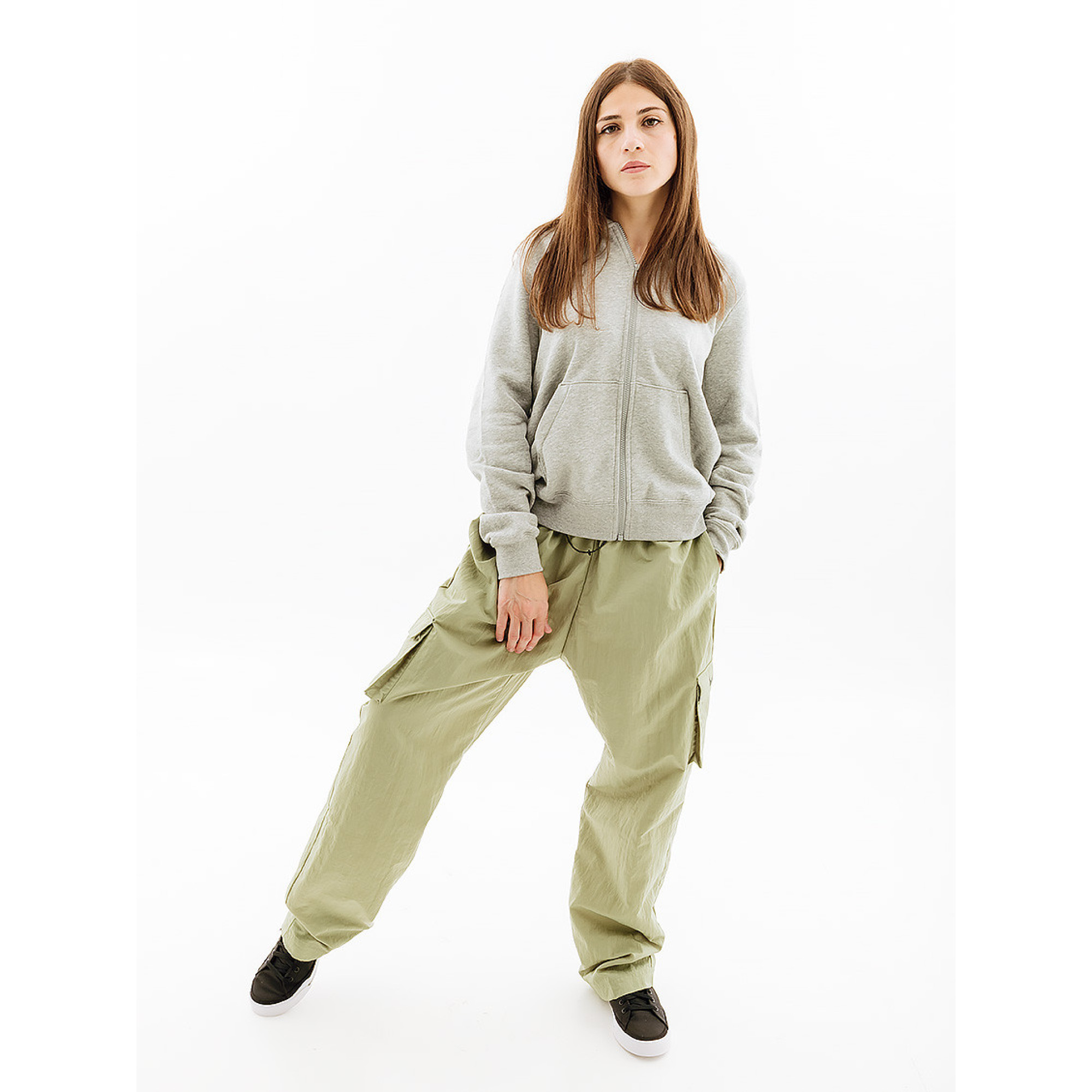 Жіноча Толстовка Nike CLUB FLC FZ HOODIE STD Сірий  L (7dDQ5471-063 L) - 1 - Robinzon.ua