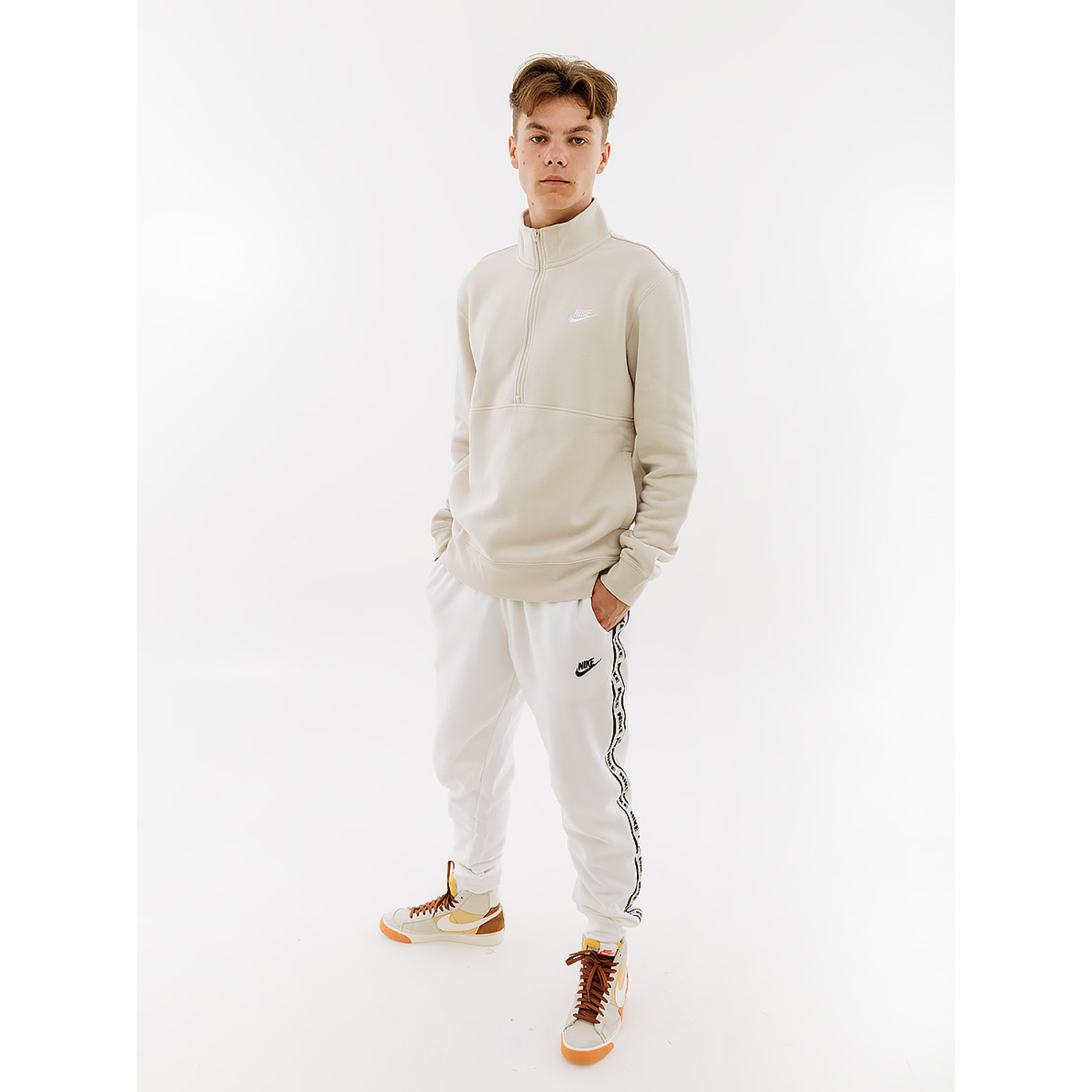 Чоловіча Кофта Nike CLUB BB HZ TOP Білий L (7dDD4732-073 L) - Robinzon.ua