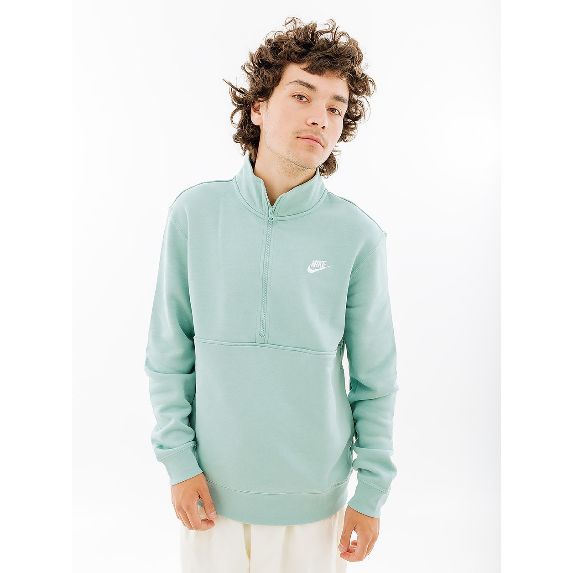 Чоловіча Кофта Nike CLUB BB HZ TOP Бірюзовий XL (7dDD4732-309 XL) - 2 - Robinzon.ua