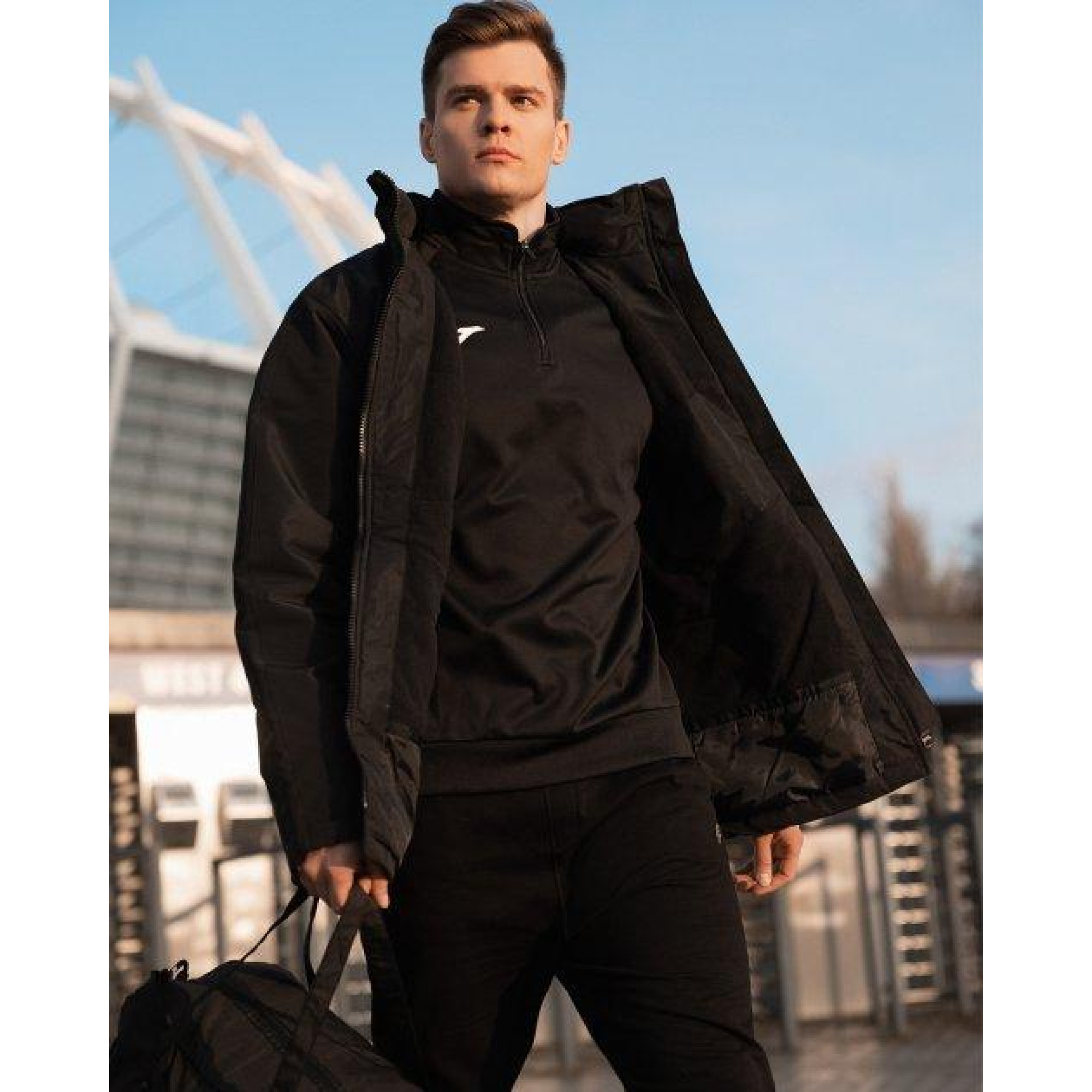 Чоловіча спортивна кофта Joma Faraon Чорний M (100285.100) - 4 - Robinzon.ua