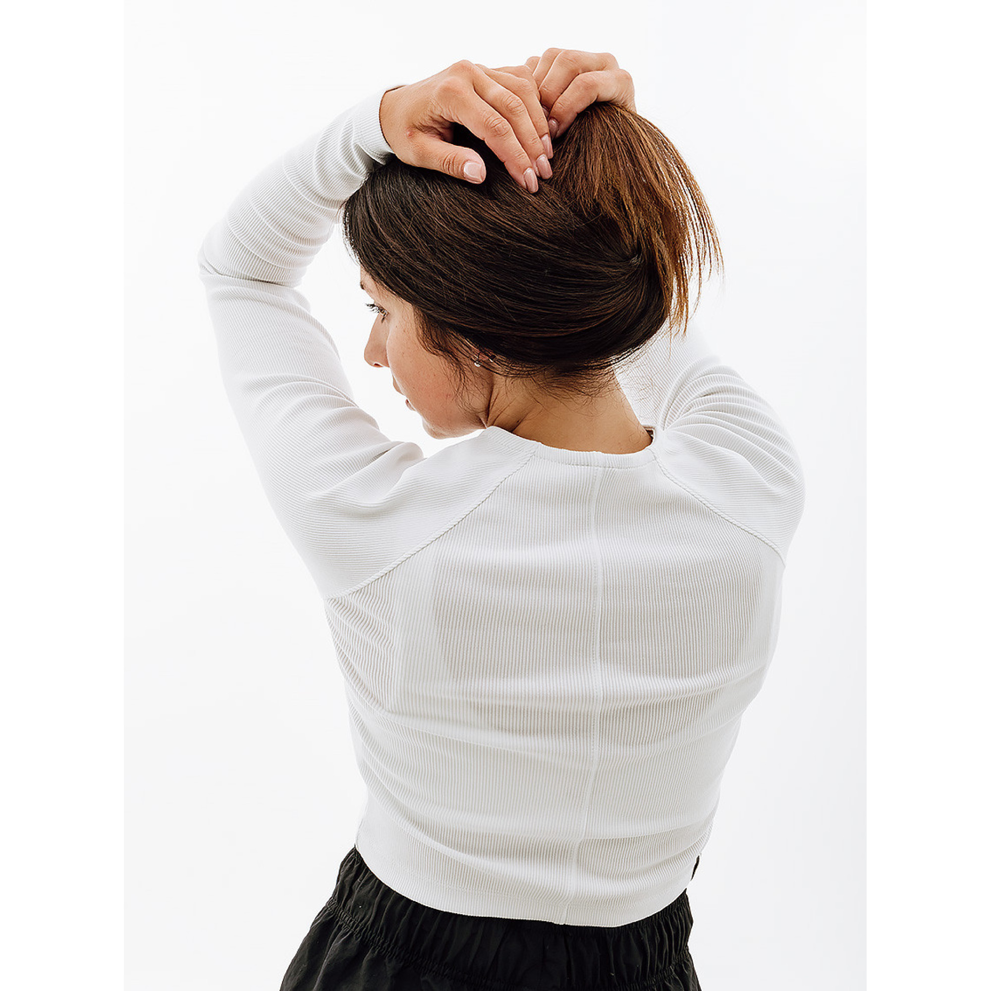 Женская Кофта Nike W NSW LS TOP RIB SW  Белый L (7dFJ5220-121 L) - 3 - Robinzon.ua