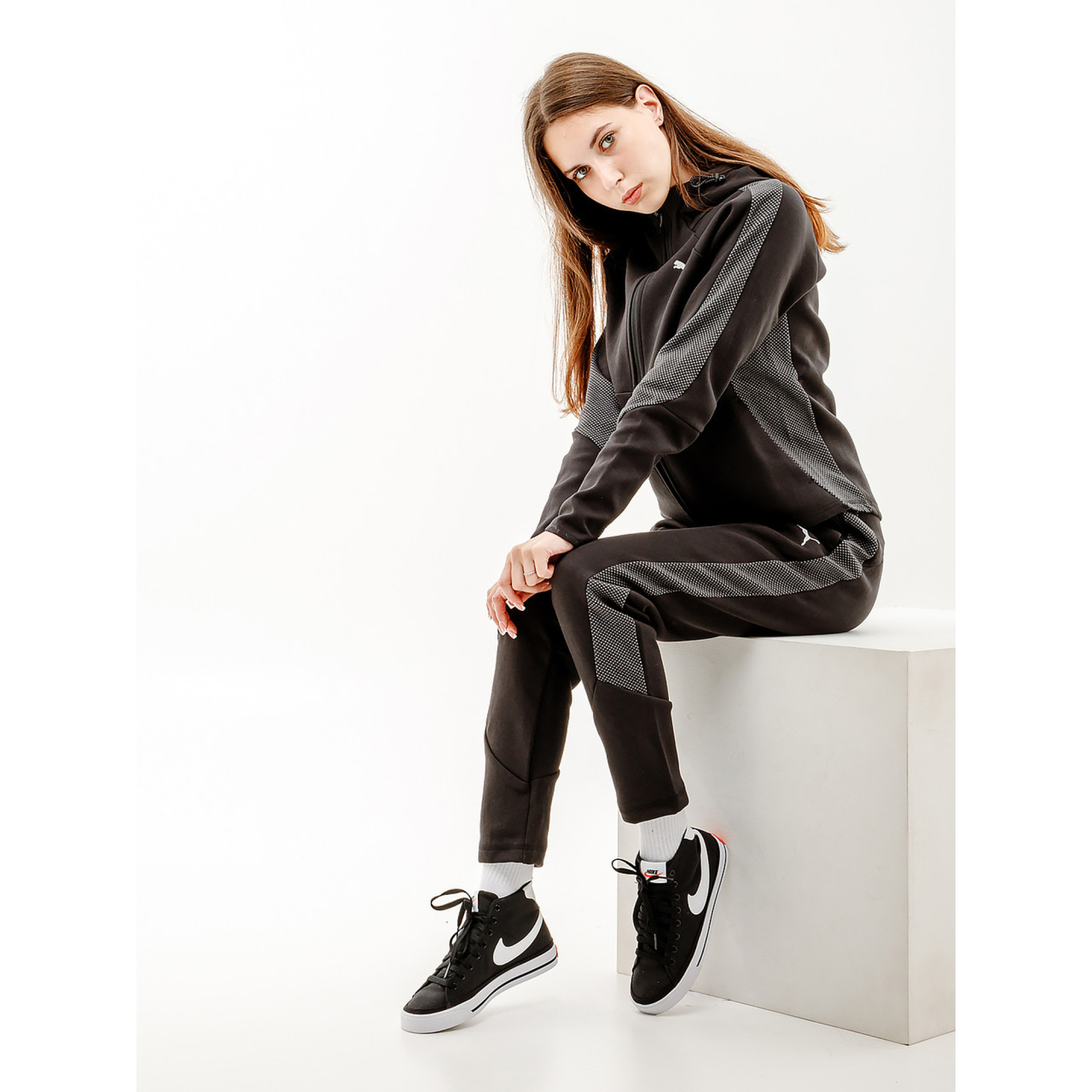 Жіноча Кофта Puma EVOSTRIPE Full-Zip Hoodie Чорний  XS (7d67607301 XS) - 4 - Robinzon.ua