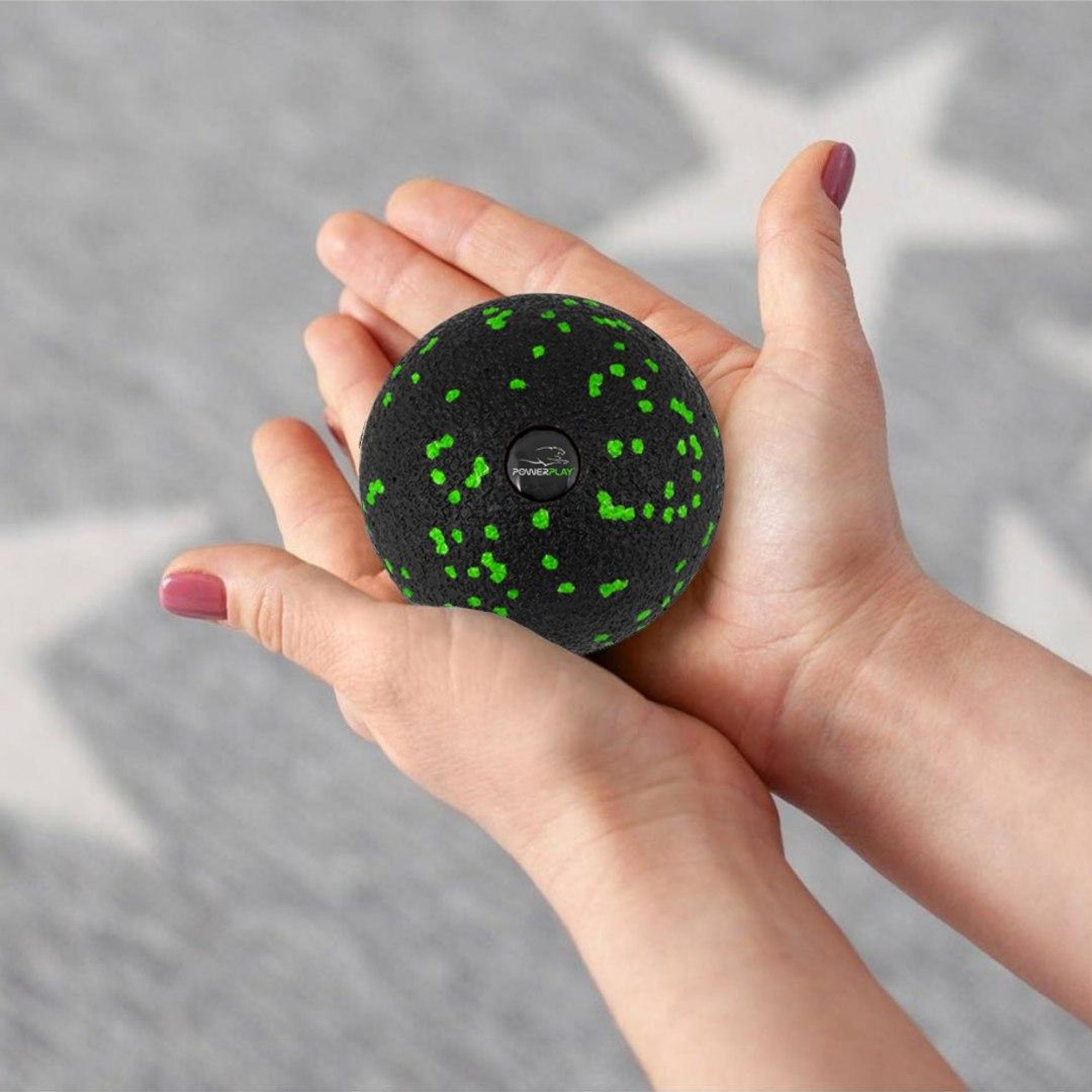 Масажний м'яч PowerPlay PP-4351 Epp Massage Ball (d10) Чорно/Зелений - 5 - Robinzon.ua