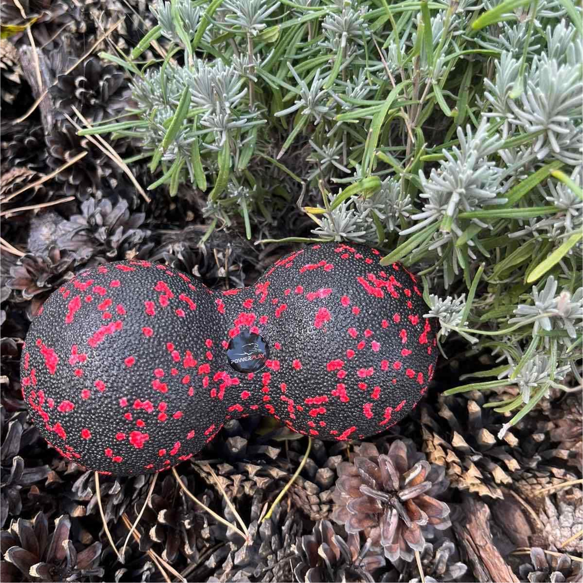 Масажний м'яч подвійний PowerPlay PP-4352 Epp foam peanut ball (d8*16cm.) Чорно/Червоний - 5 - Robinzon.ua