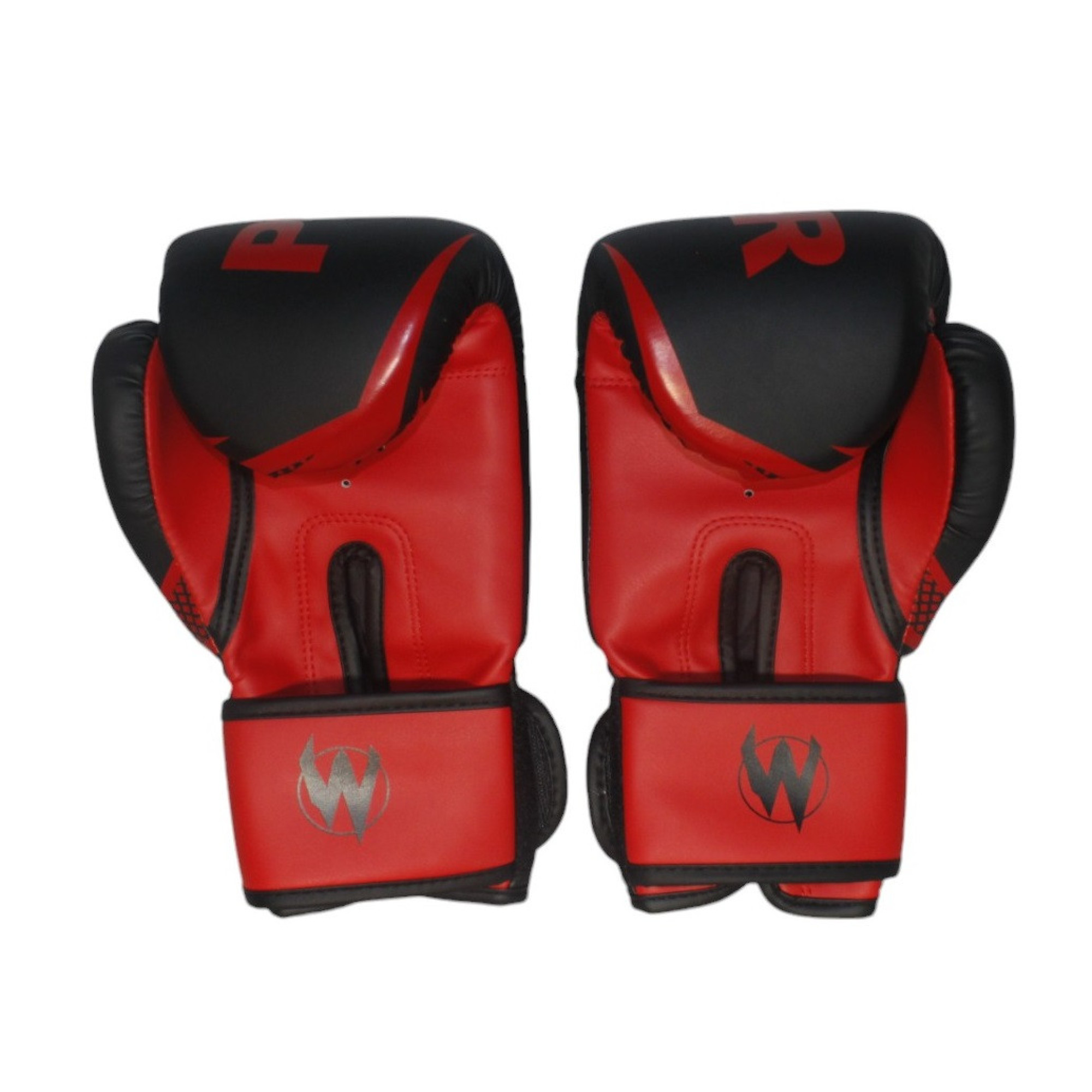 Боксерські рукавички на липучці чорно-червоні Power ZTQ-116 ЧК-12 - 2 - Robinzon.ua