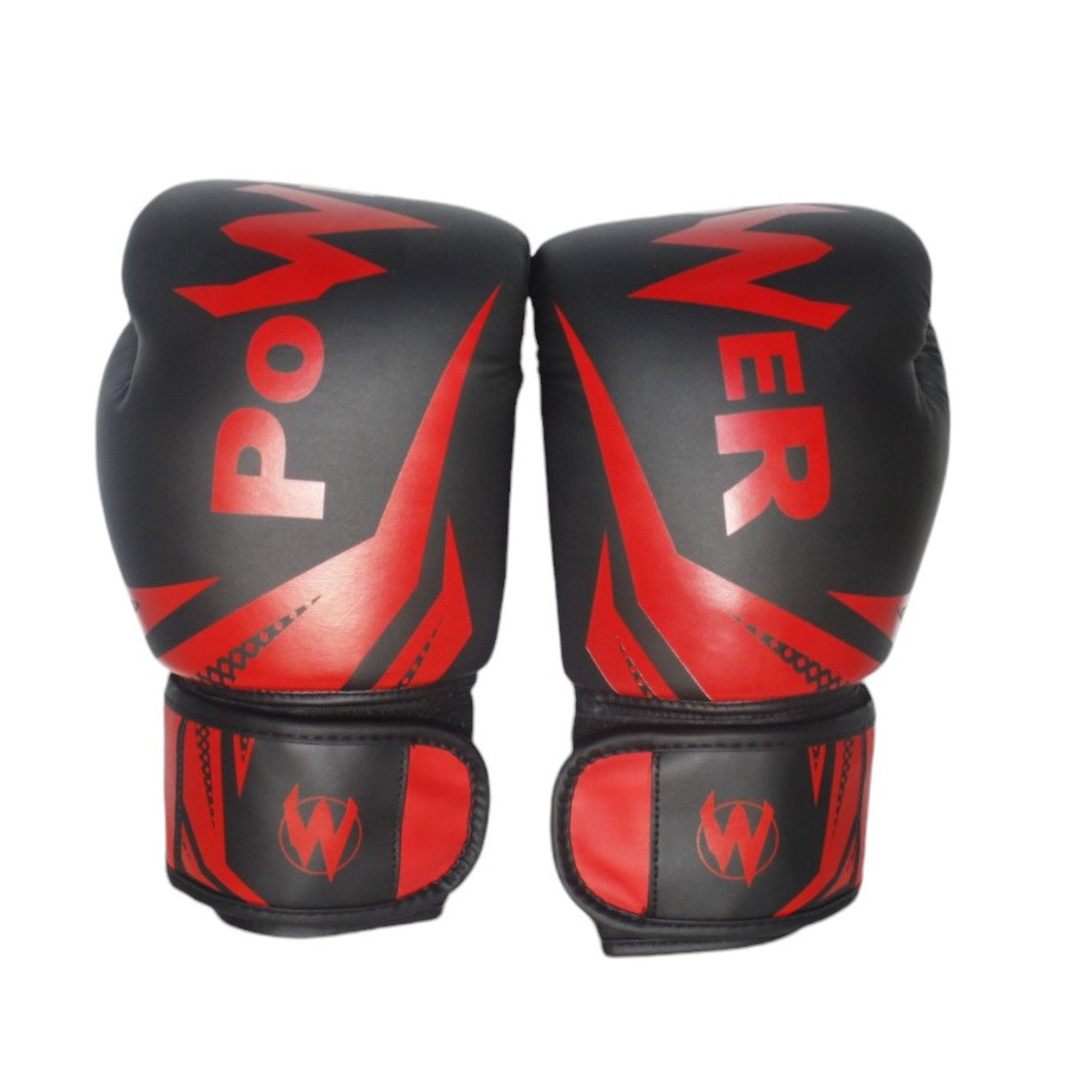 Боксерські рукавички на липучці чорно-червоні Power ZTQ-116 ЧК-12 - 1 - Robinzon.ua