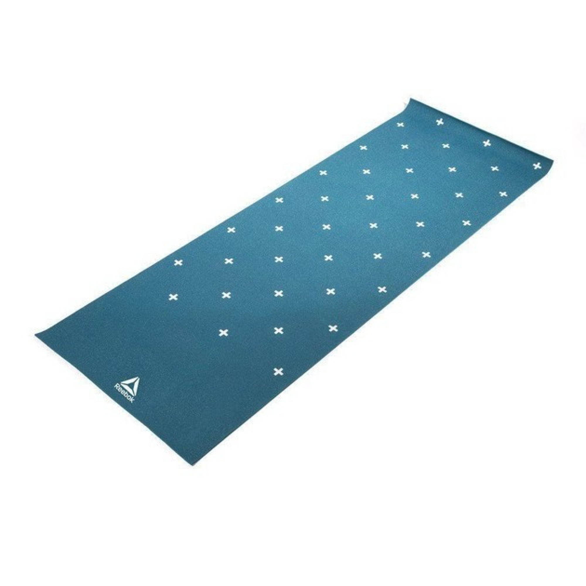 Двосторонній килимок для йоги  Reebok Double Sided 4mm Yoga Mat блакитний, білий Уні 173 х 61 х 0,4 см RAYG-11030GN - Robinzon.ua