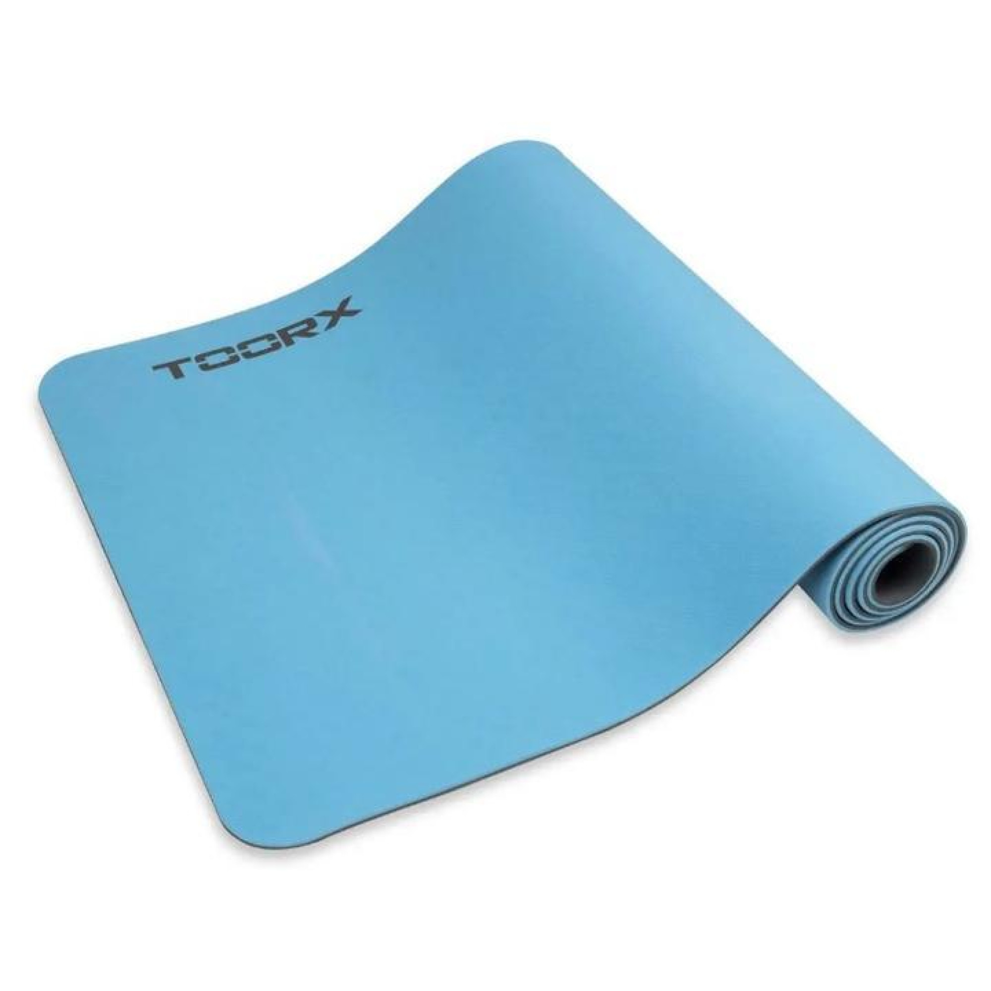 Килимок спортивний Toorx Yoga Professional TPE для йоги та фітнесу Блакитний Чорний 183 х 60 х 0,6 см (931141) - 2 - Robinzon.ua