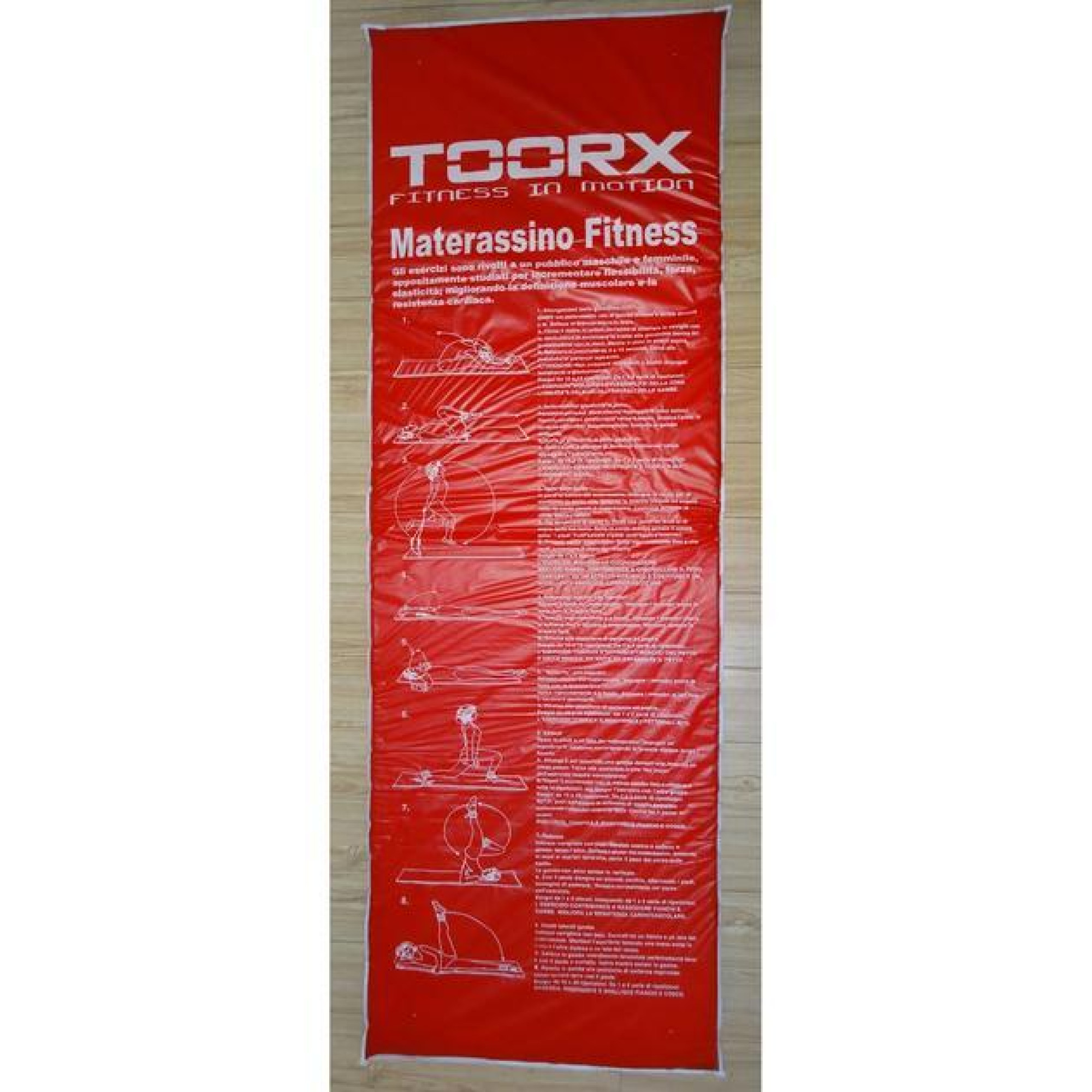 Килимок спортивний Toorx Padded Exercise з антиковзною поверхнею Синій Червоний 181 х 60 х 2,5 см (931149) - 2 - Robinzon.ua