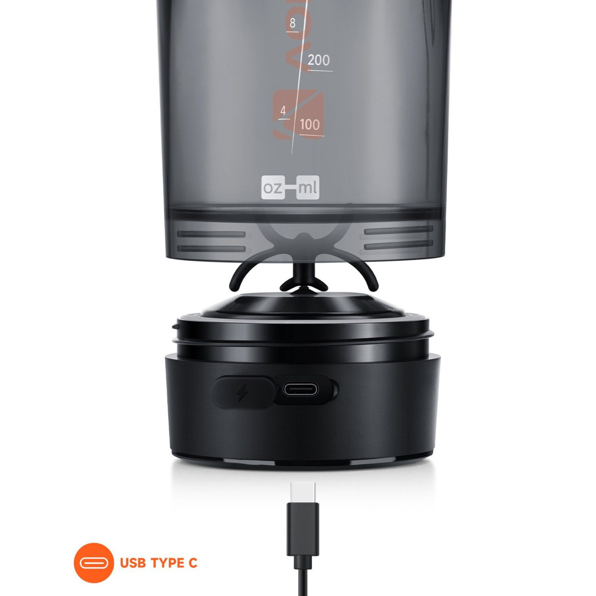 Шейкер спортивный электрический&nbsp;VOLTRX&nbsp;Gallium 600 мл.&nbsp;Tritan Orange - 6 - Robinzon.ua