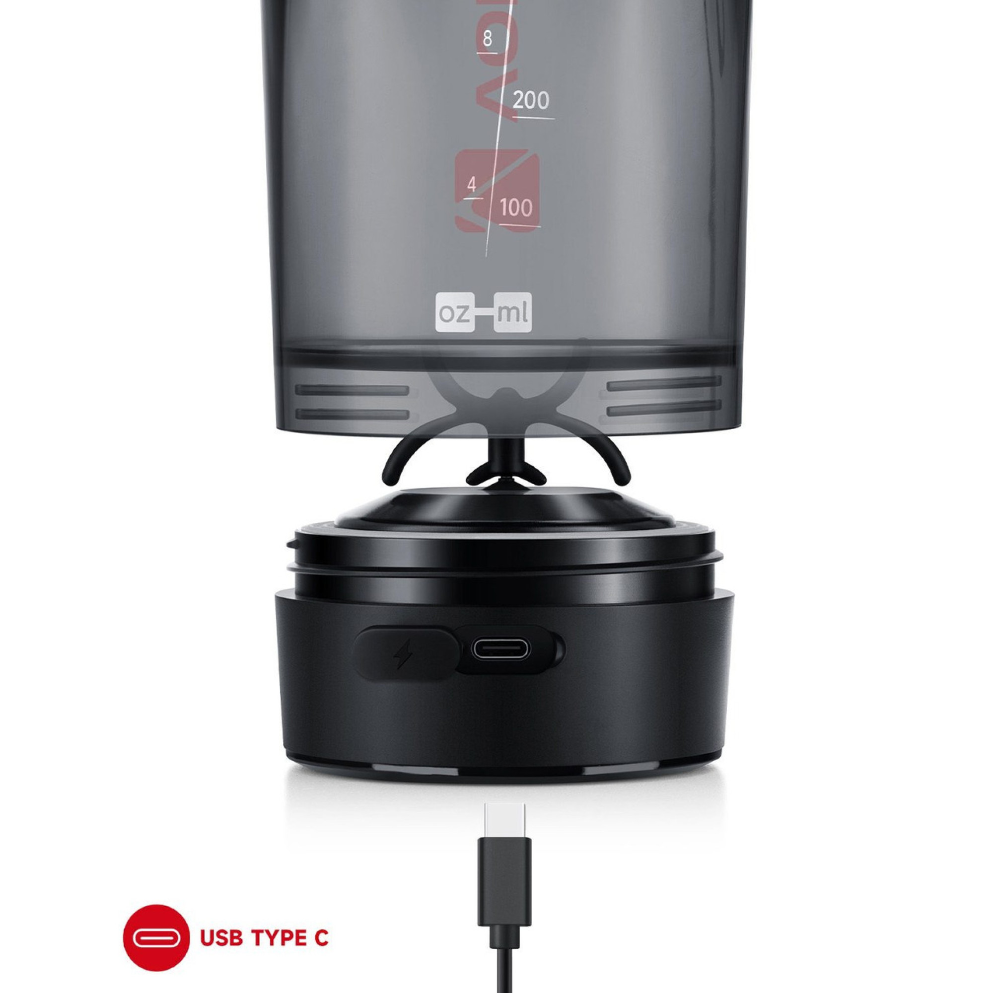 Шейкер спортивный электрический&nbsp;VOLTRX&nbsp;Gallium 600 мл.&nbsp;Tritan Red - 6 - Robinzon.ua