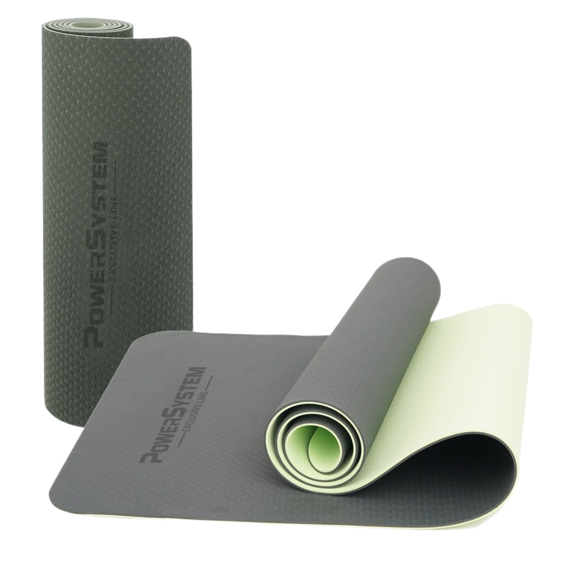 Килимок для йоги та фітнесу Power System PS-4060 TPEYoga Mat Premium Green (183х61х0.6) - 1 - Robinzon.ua