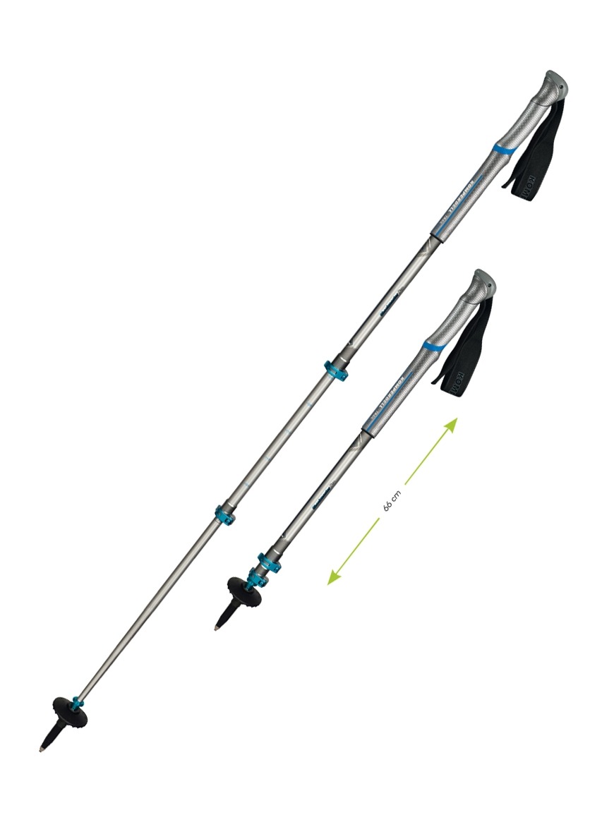 Трекінгові палиці Komperdell Shockmaster Pro Powerlock, Silver/Blue, 68-140 см (9008687342742) - 1 - Robinzon.ua