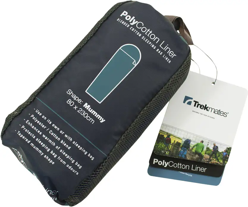 Вкладиш до спальника Trekmates Polycotton Sleeping Bag Liner Mummy, 230см, Navy (TM-004074) - 1 - Robinzon.ua