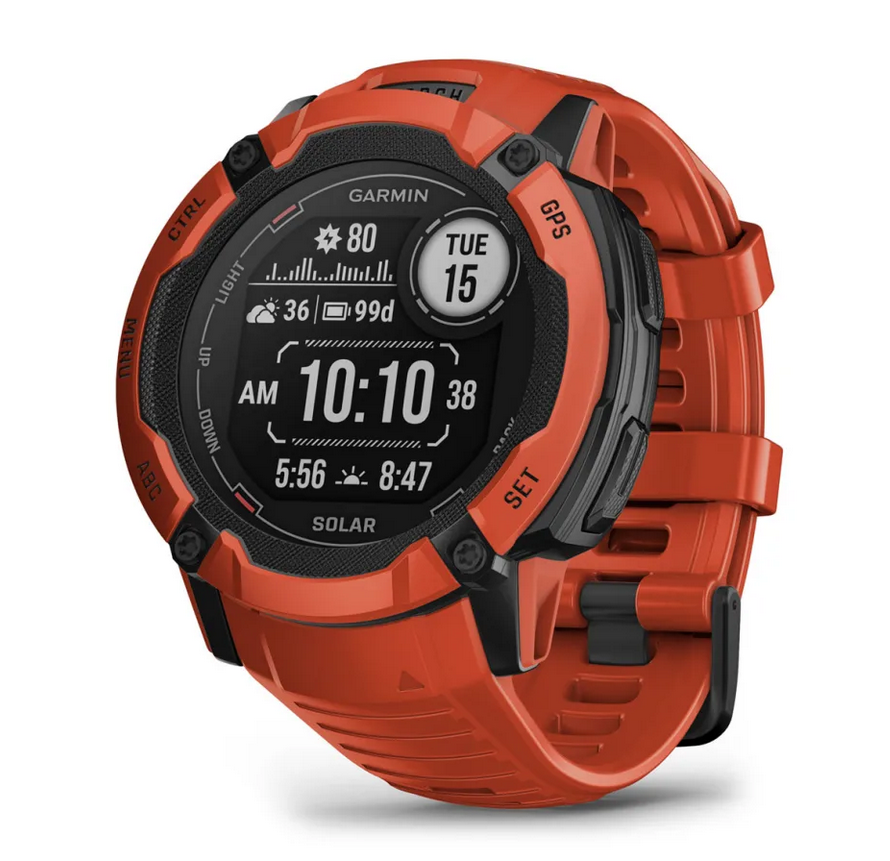 Часы-навигатор Garmin Instinct 2X Solar Flame Red 010-02805-01 - Robinzon.ua