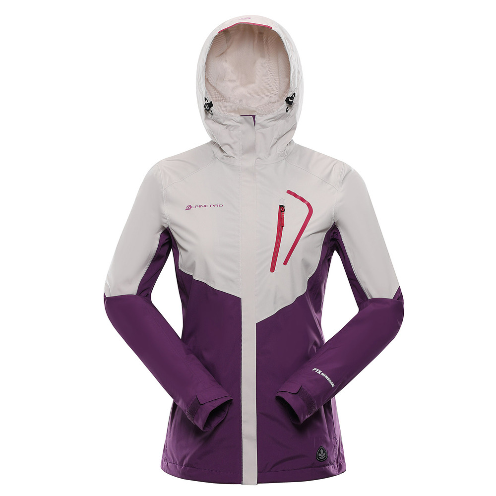 Мембранна жіноча куртка Alpine Pro IMPECA, beige/purple, S (LJCA563128 S) - 2 - Robinzon.ua