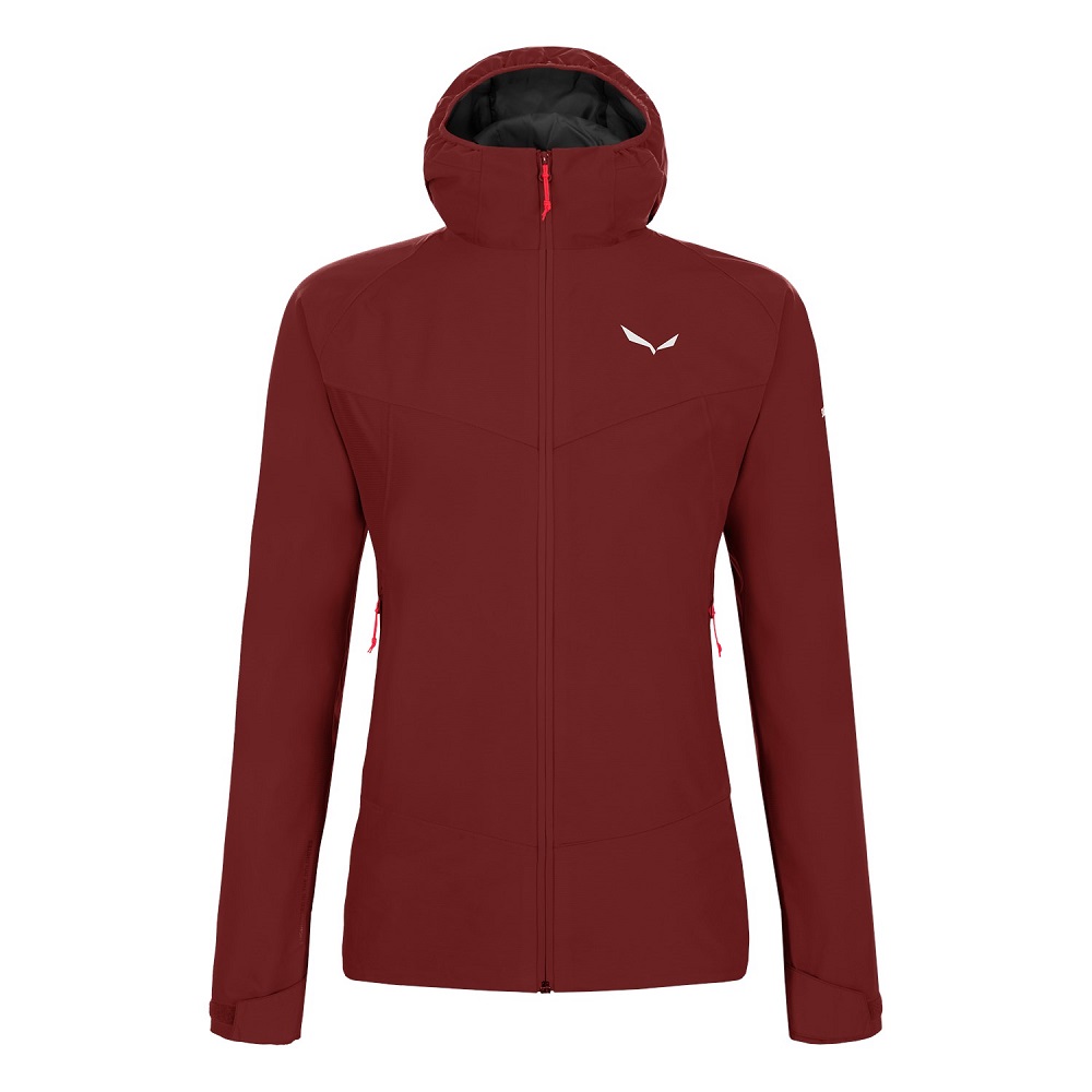 Мембранна жіноча куртка для трекінгу Salewa PUEZ PTX 2L W JACKET, syrah, 42/36 (28375/1570 42/36) - Robinzon.ua