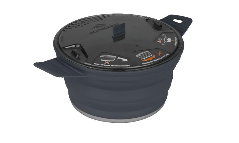 Каструля складная з алюмінієвим дном X-Pot Grey, 2800 мл від Sea to Summit (STS AXPOT2.8GY) - Robinzon.ua
