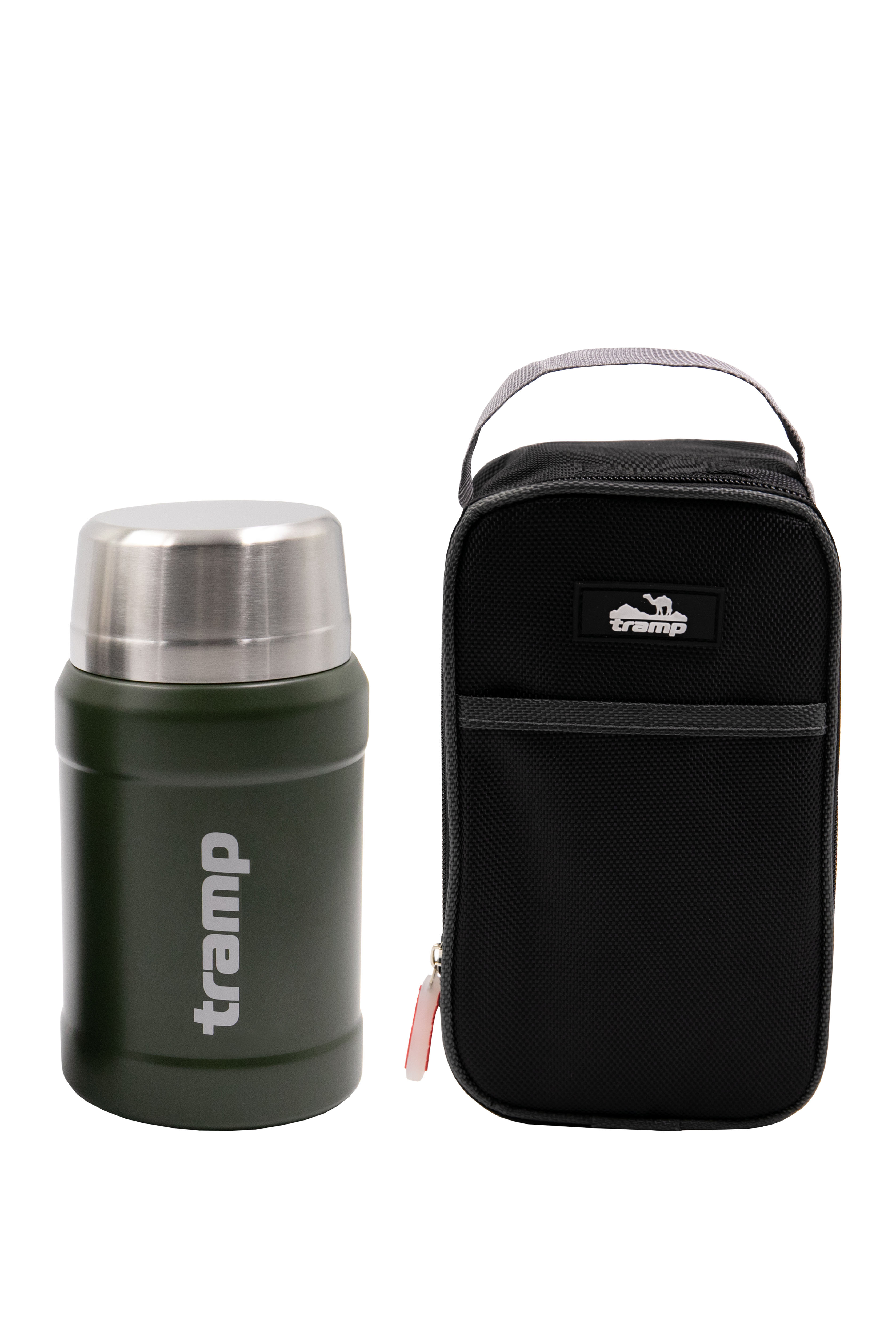 Термос TRAMP з широким горлом 800 мл у чохлі  UTRC-132-olive - 1 - Robinzon.ua